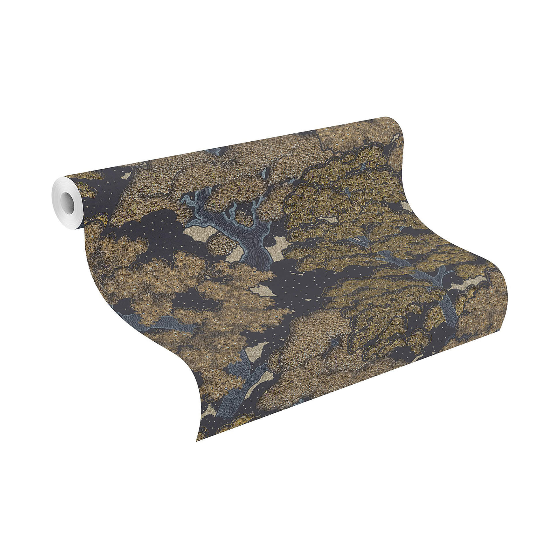 Rasch Vliesbehang Salsa mat goud