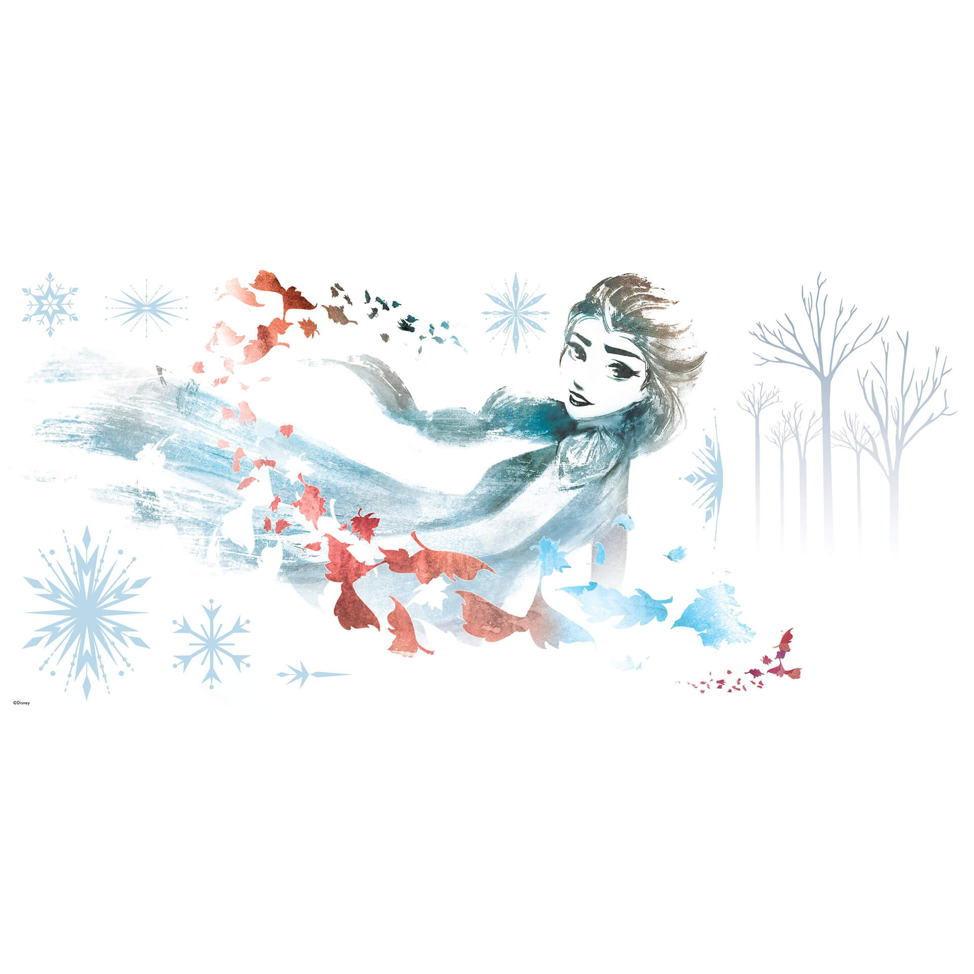 Wandsticker-Set Die Eiskönigin 2 - Elsa in wasserfarben