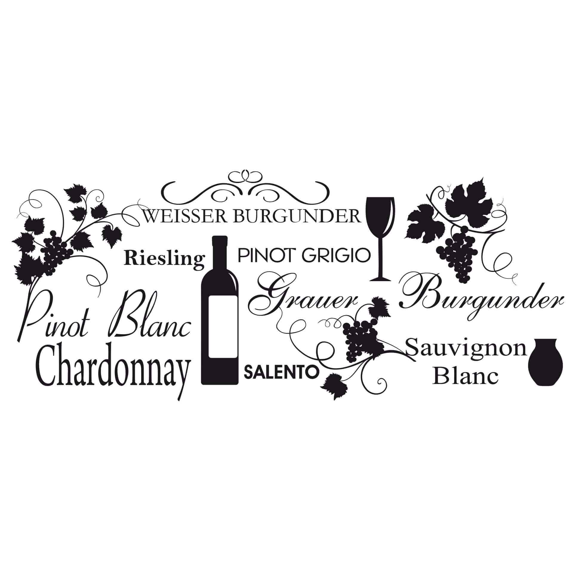 Wallsticker Hvid Vin