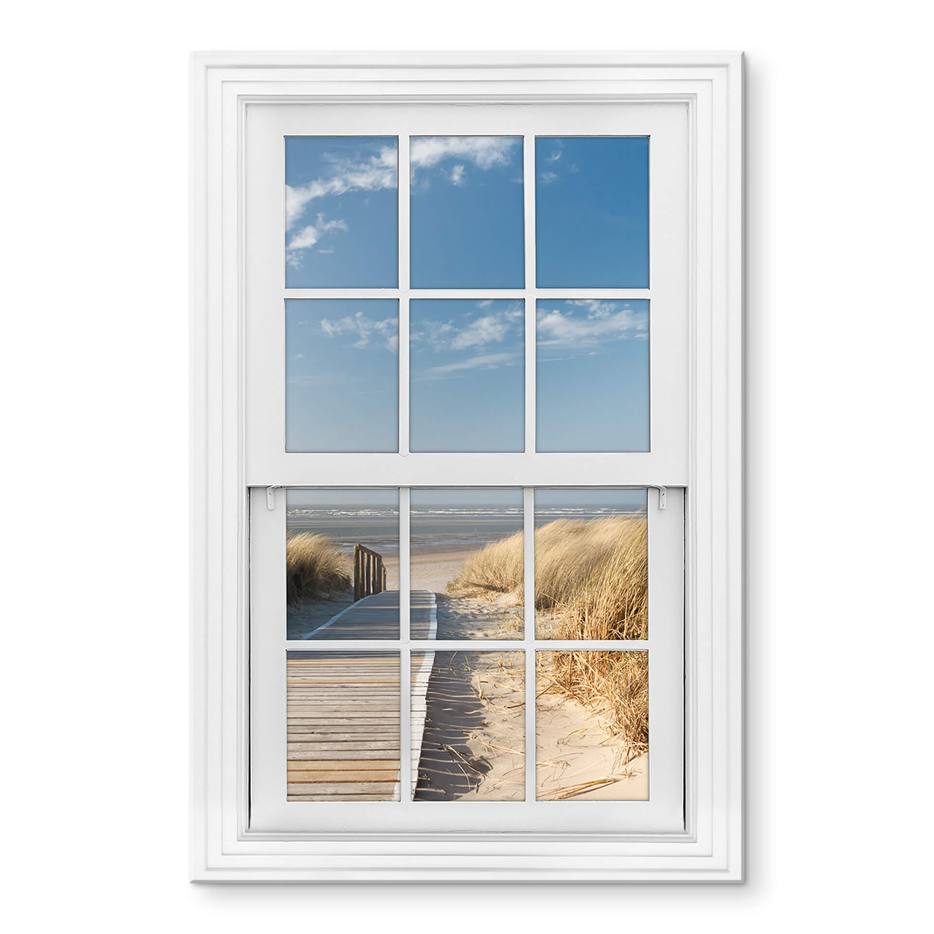 Acrylglasbild 3D Fenster - An der Ostsee