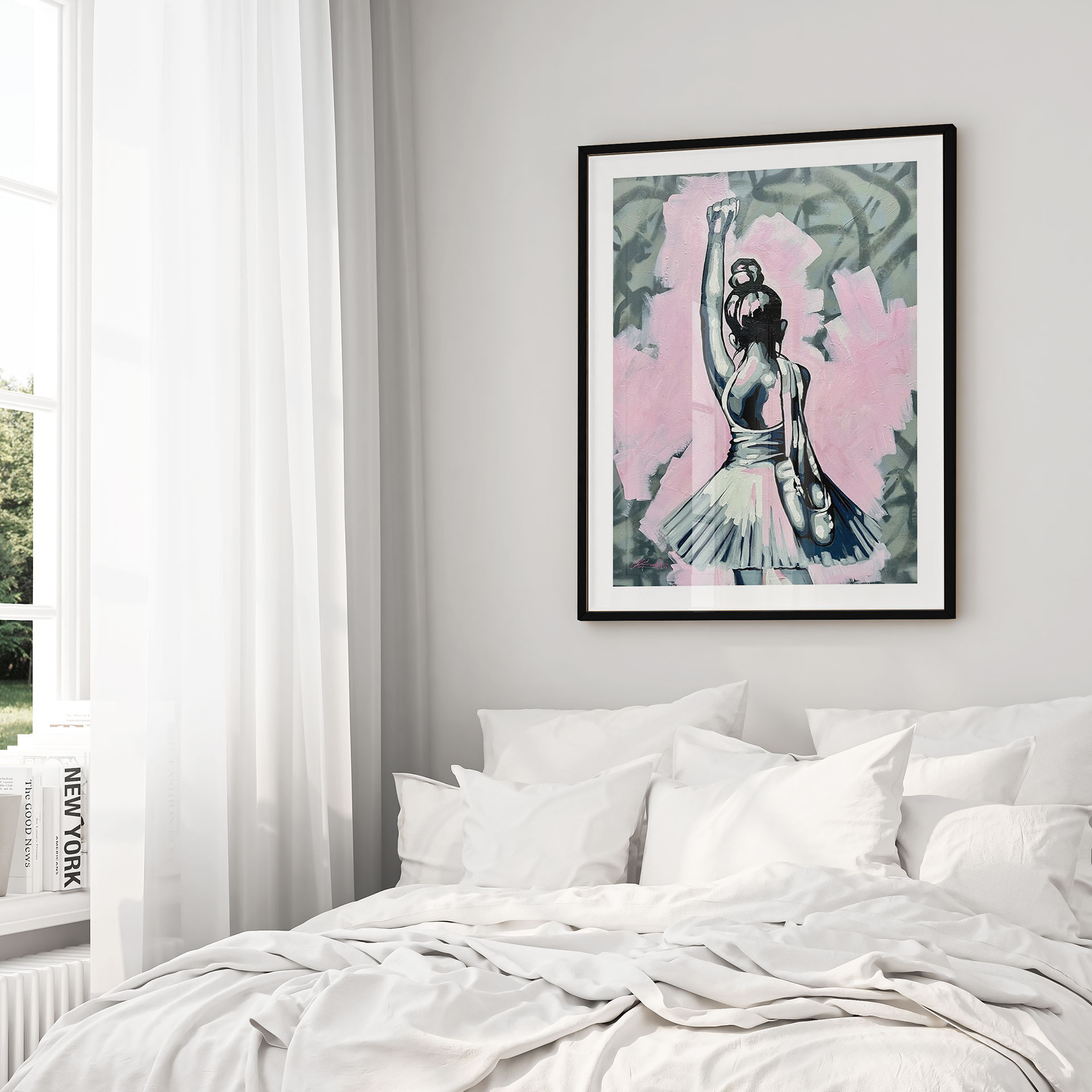 Poster Starke Ballerina Streetart Stil - Habib