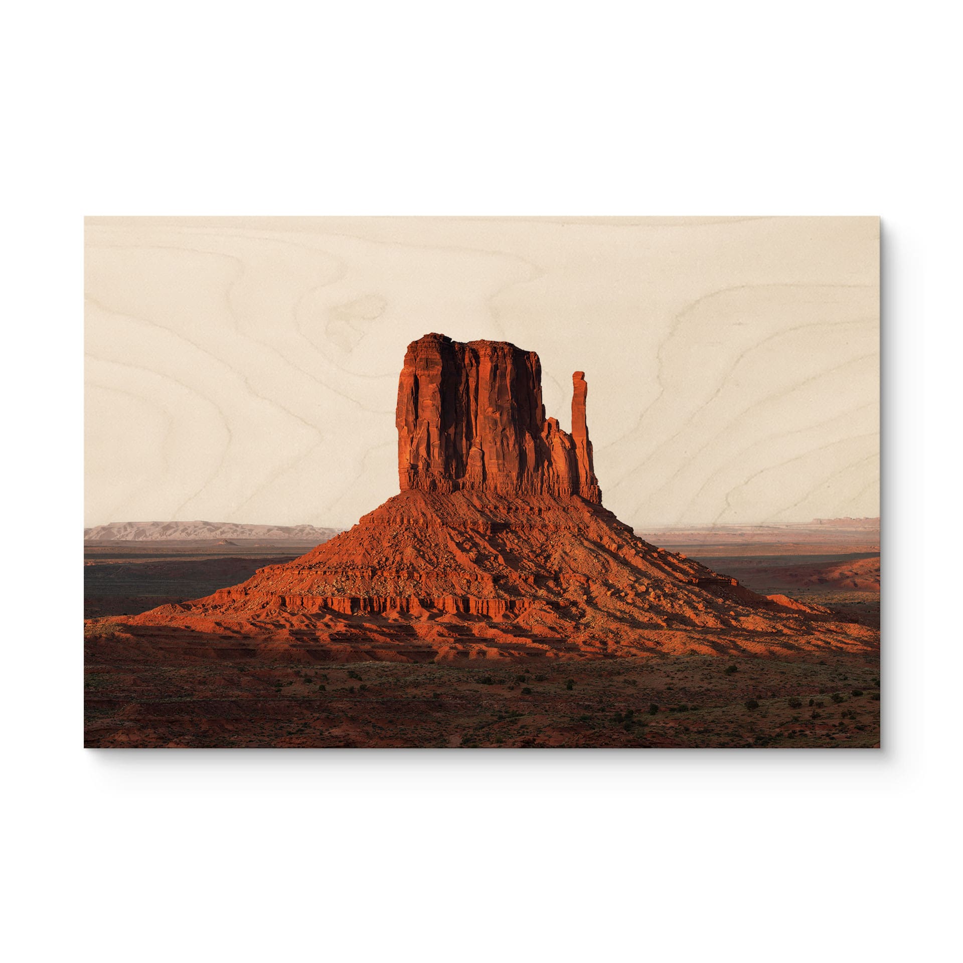 Formazione rocciosa con stampa su legno nella Monument Valley - Hugonnard