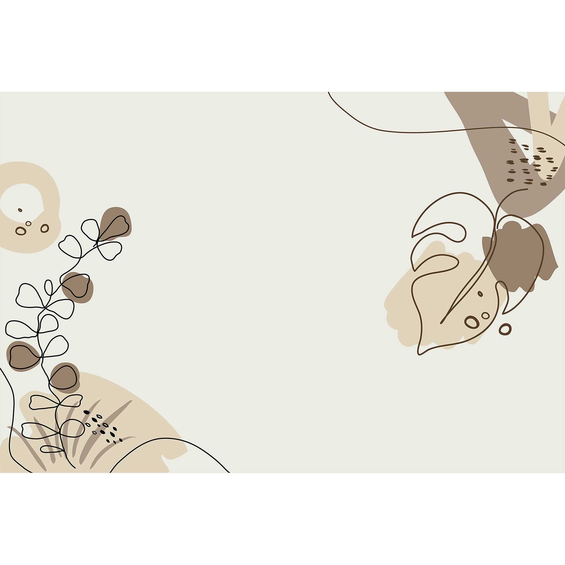 Livingwalls Fotobehang ARTist Drawn Leaves