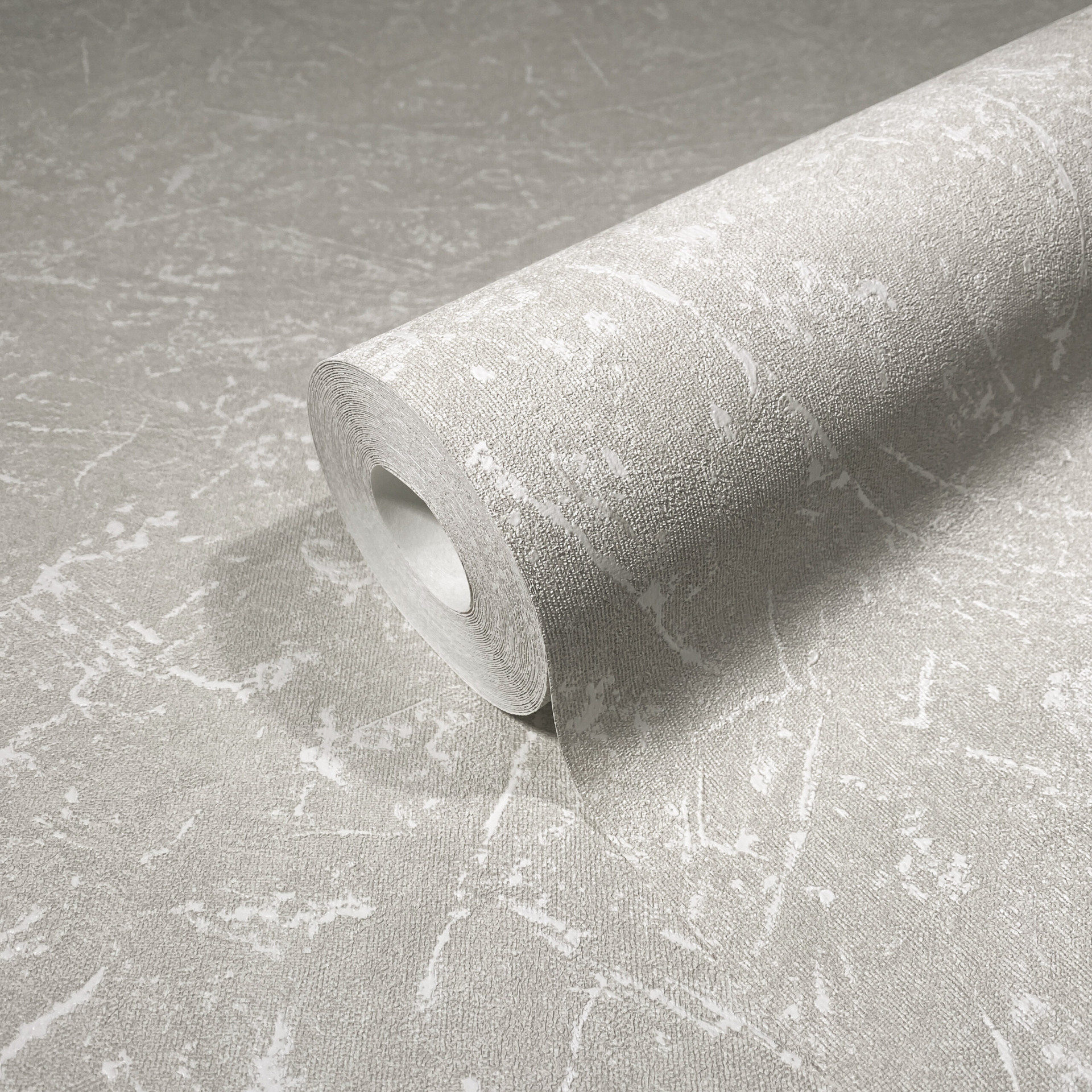 vliesbehang met textiel gipslook grijs structuur