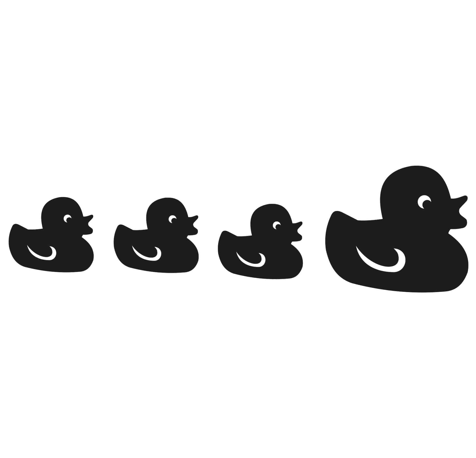 Muursticker Tegeldecor: Eendjes