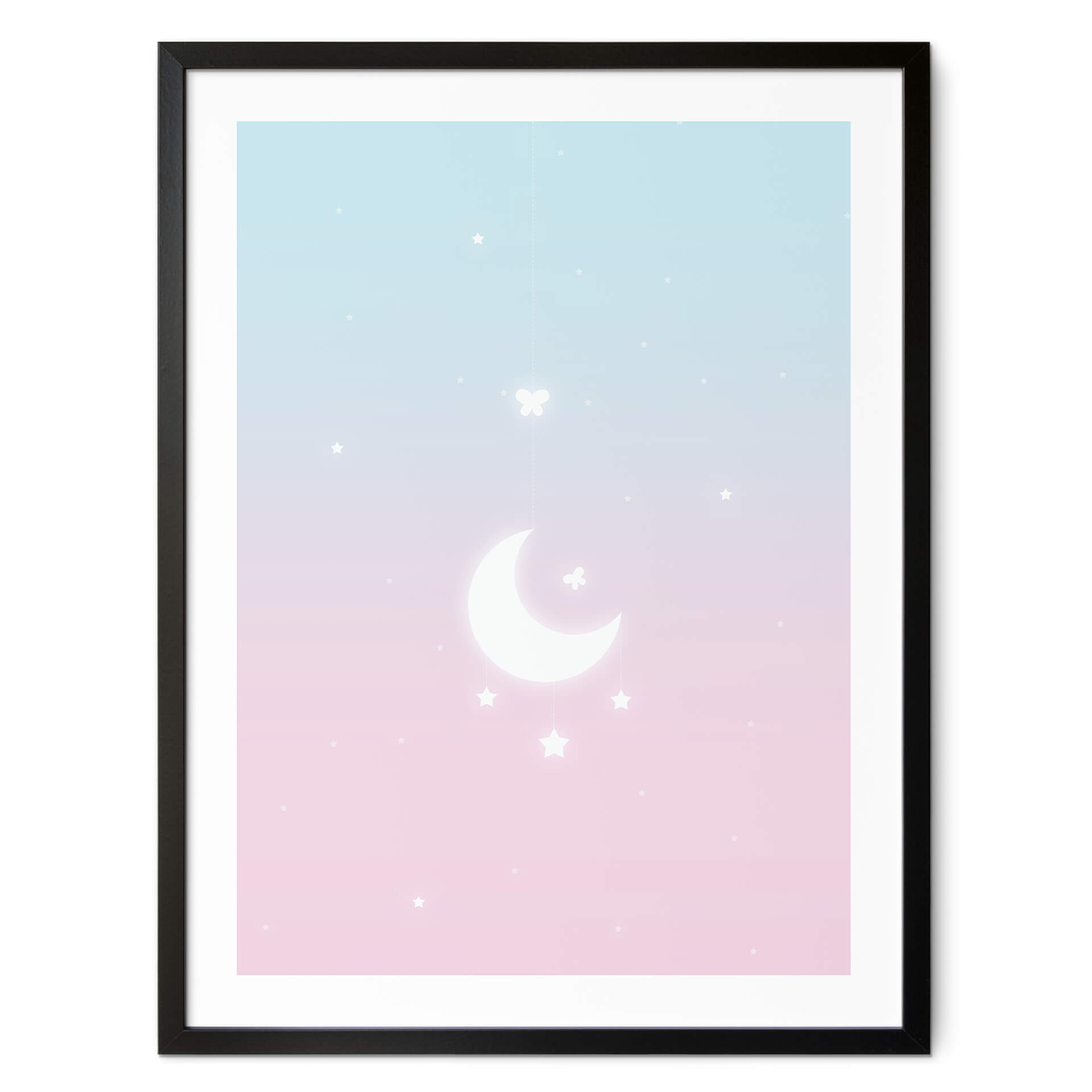 Poster Thai - Magie du clair de lune dans le ciel étoilé