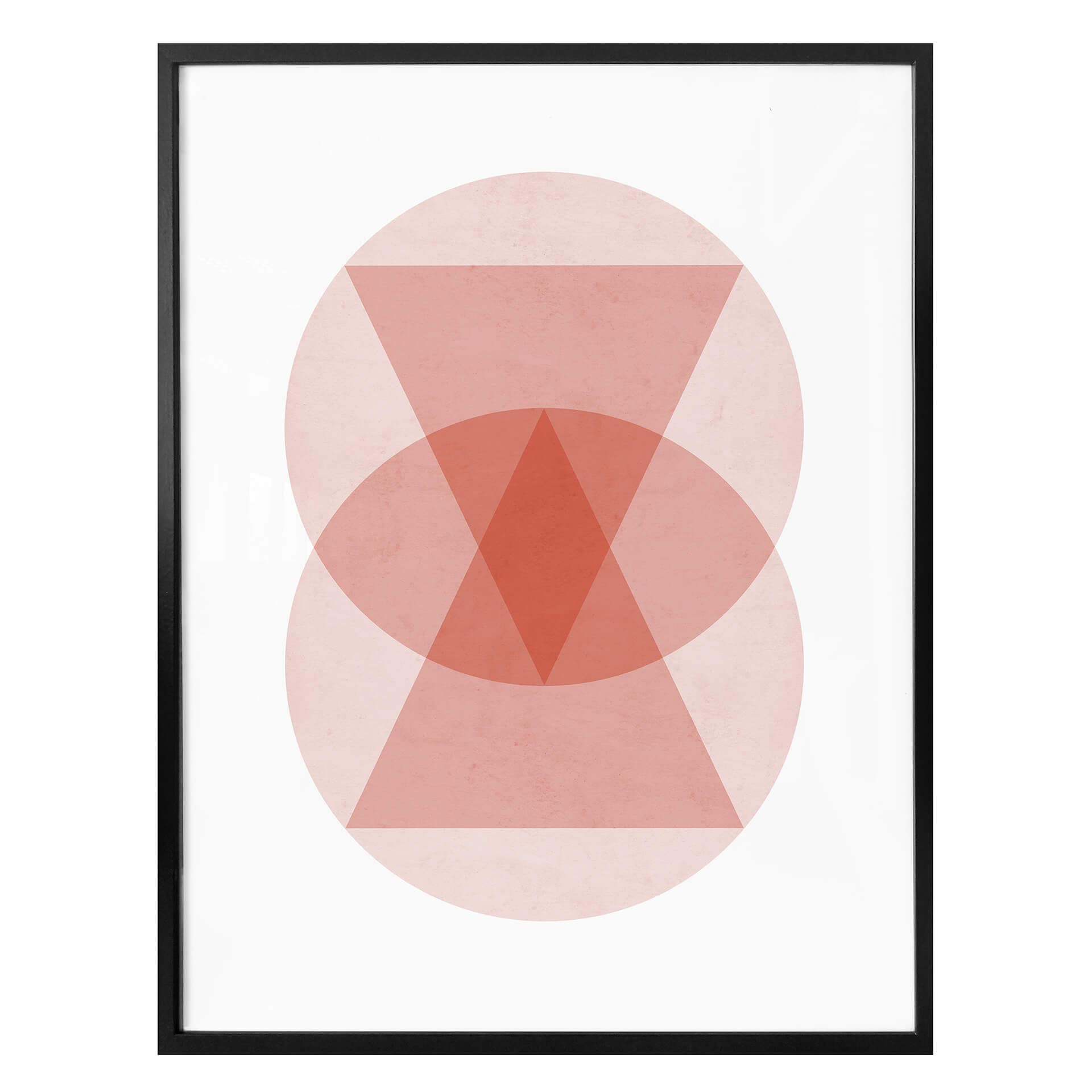 Poster Nouveauprints - Cercles et triangles rose