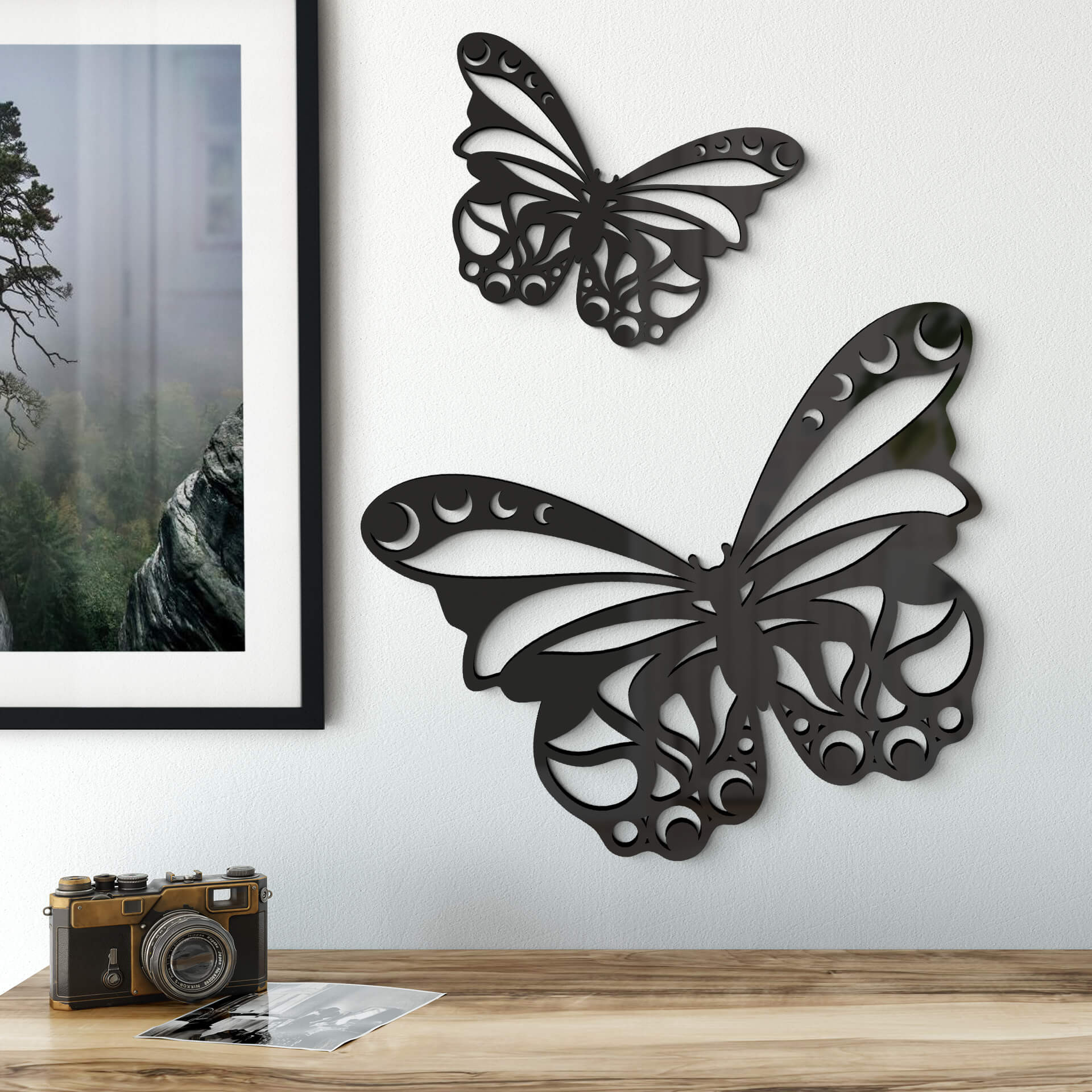 Akrylowy motyl dekoracyjny