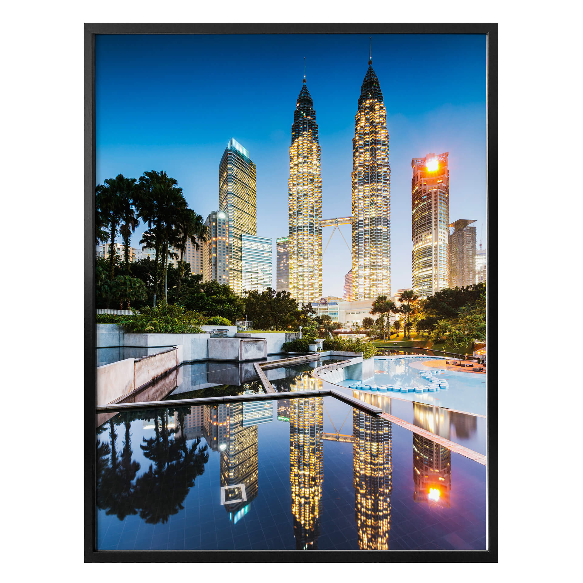 Plakat Colombo - Petronas Towers nocą