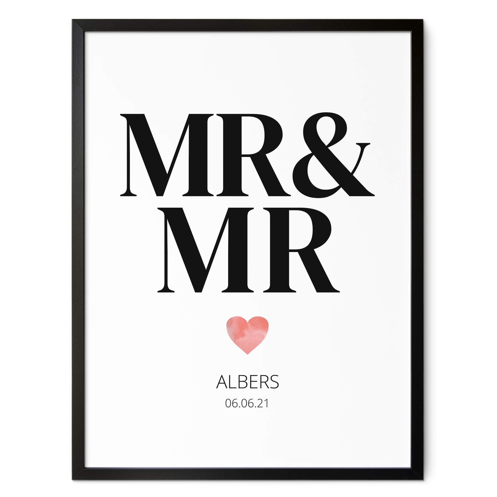 Poster à personnaliser Mr & Mr - Classique