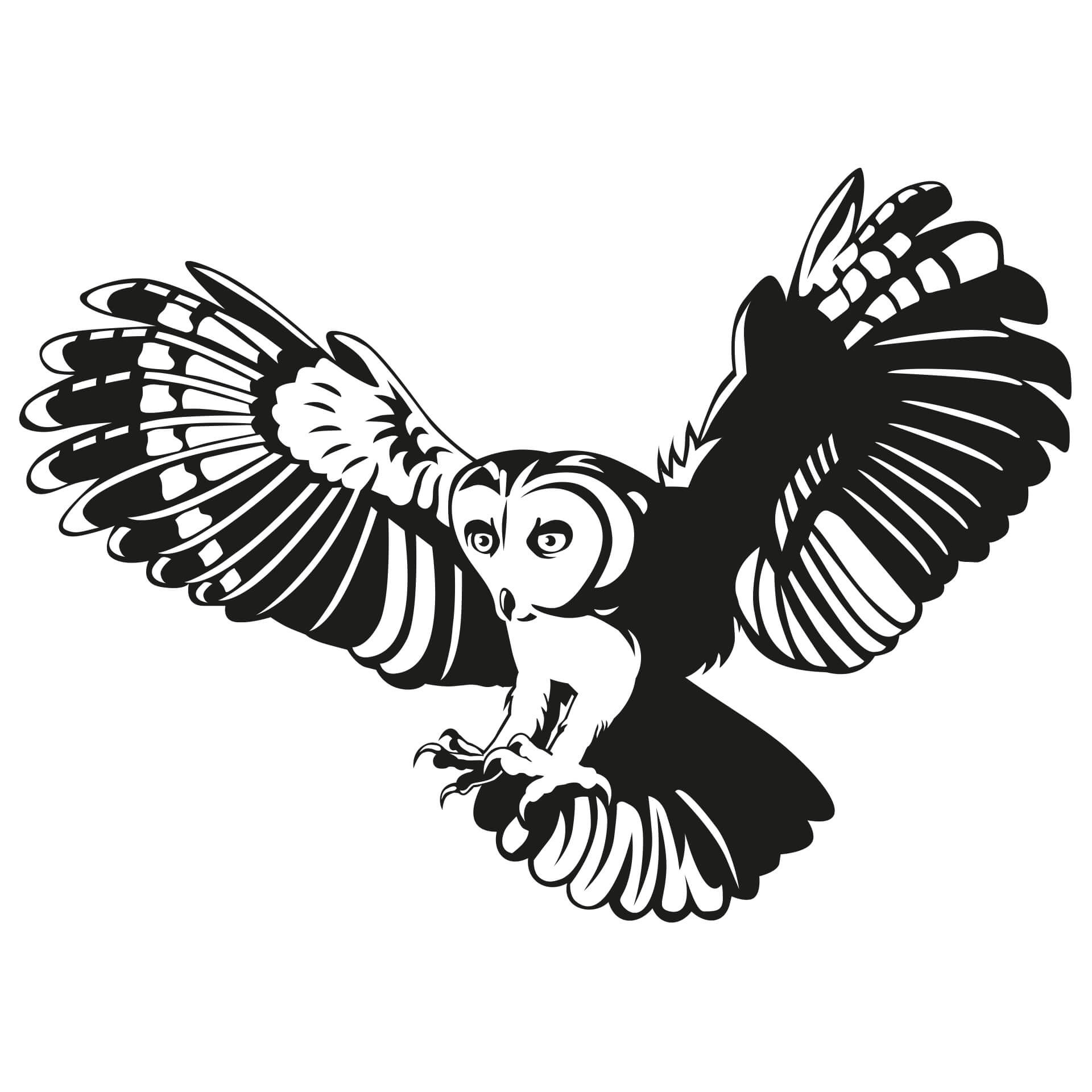 Wandtattoo Schleiereule
