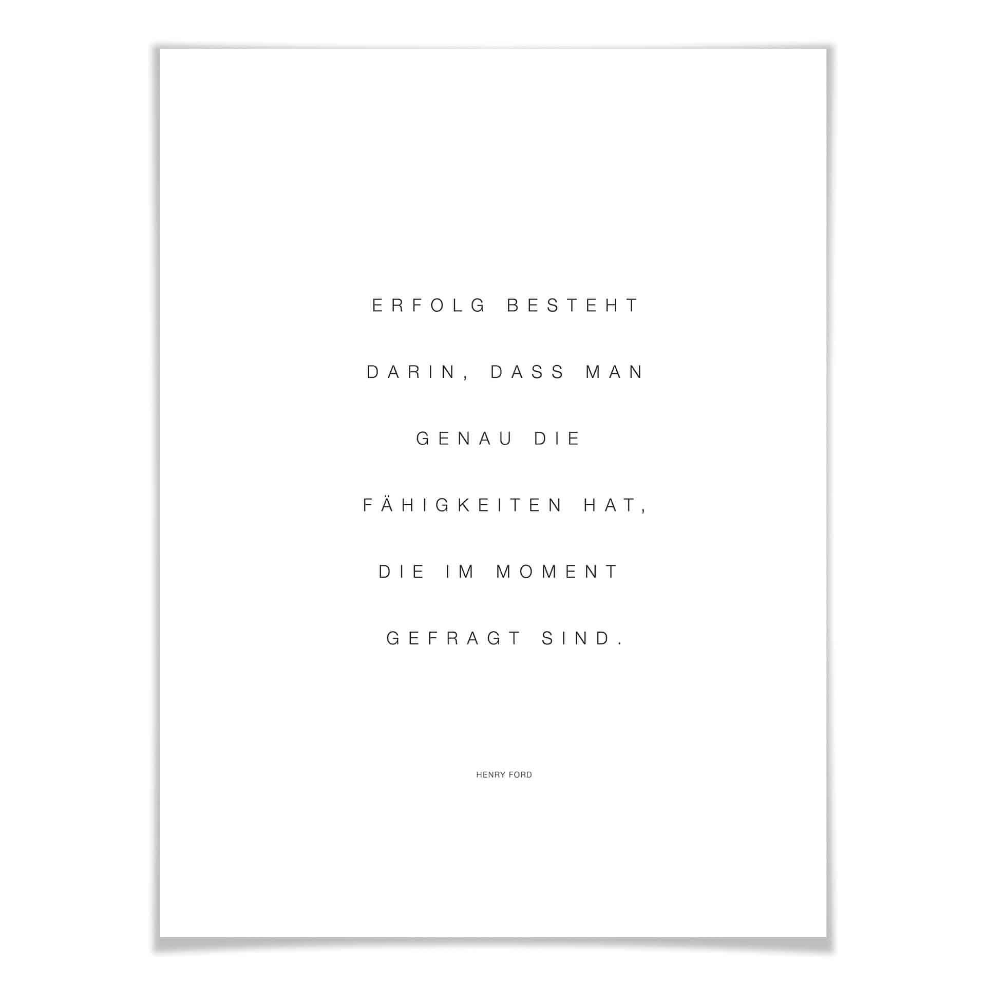 Poster - Erfolg besteht darin…