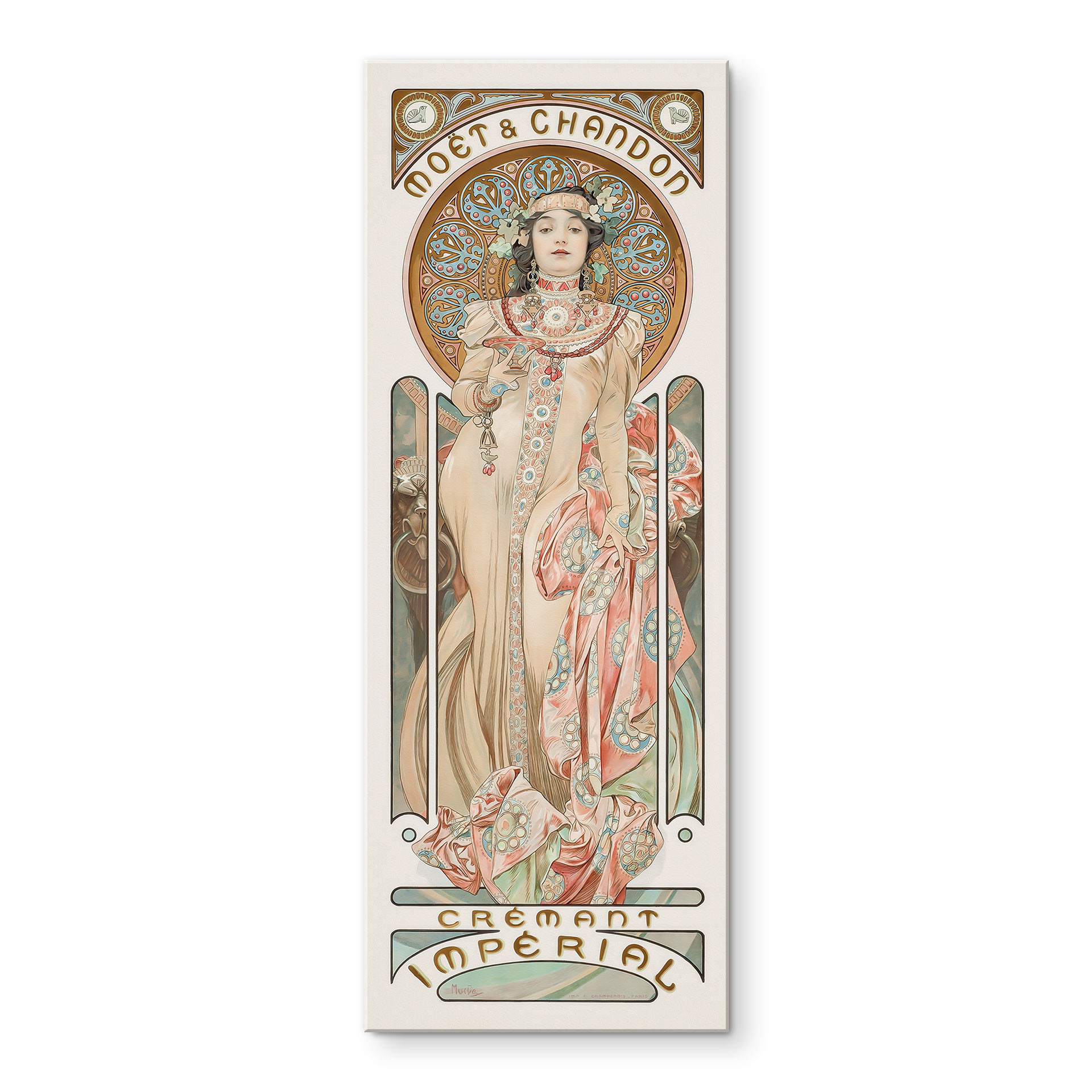 Acrylglasbild Mucha - Moët and Chandon: Dry Imper