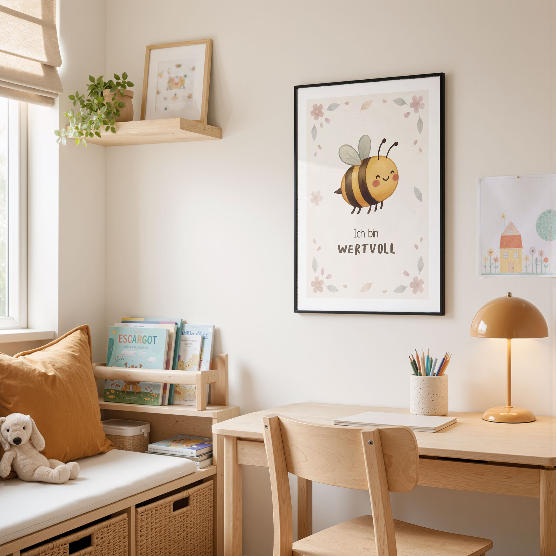 Kinder-Poster 'Ich bin wertvoll' mit Biene