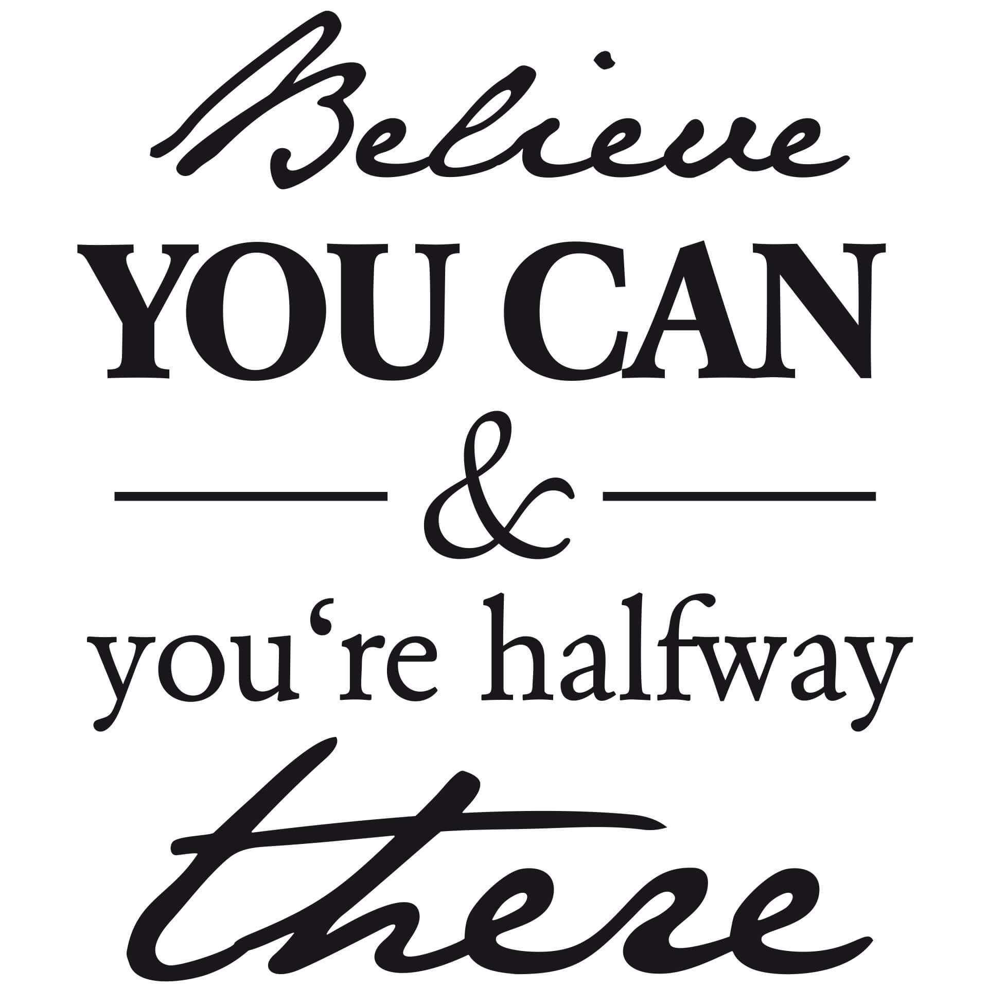 Wallsticker -  Believe you can...