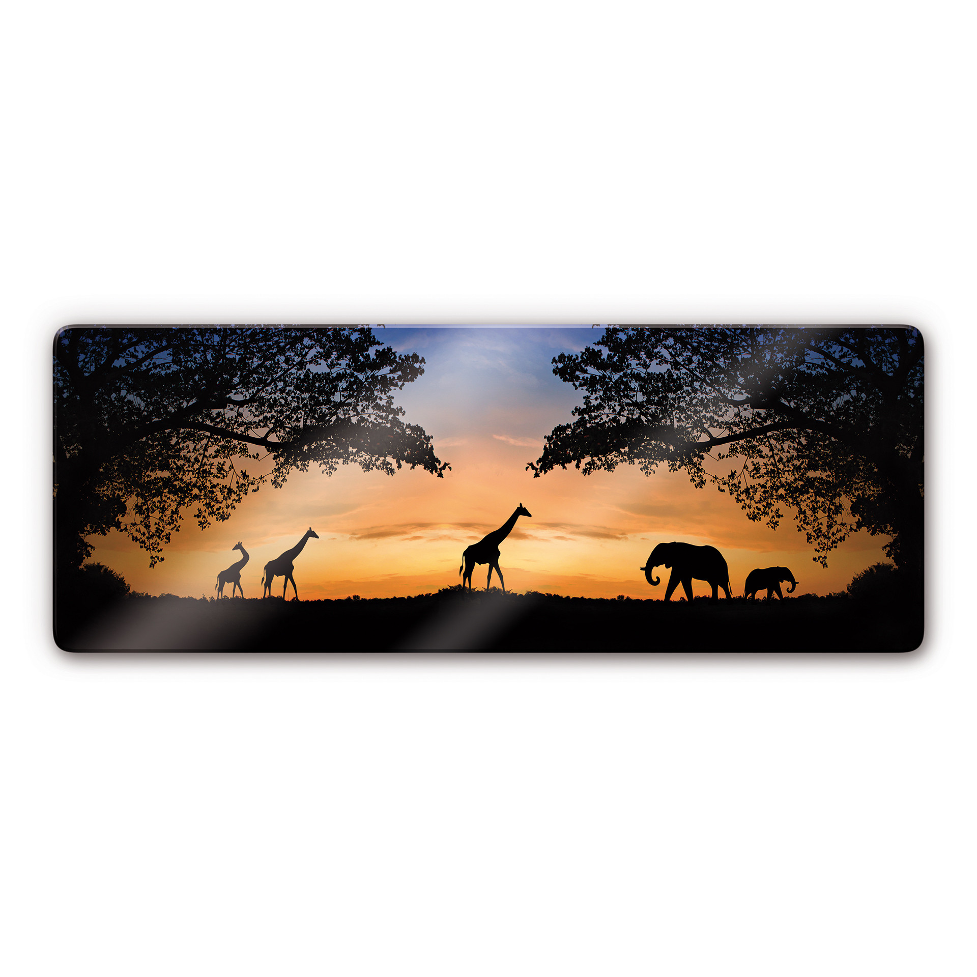 Glasbild African Sunset - Panorama