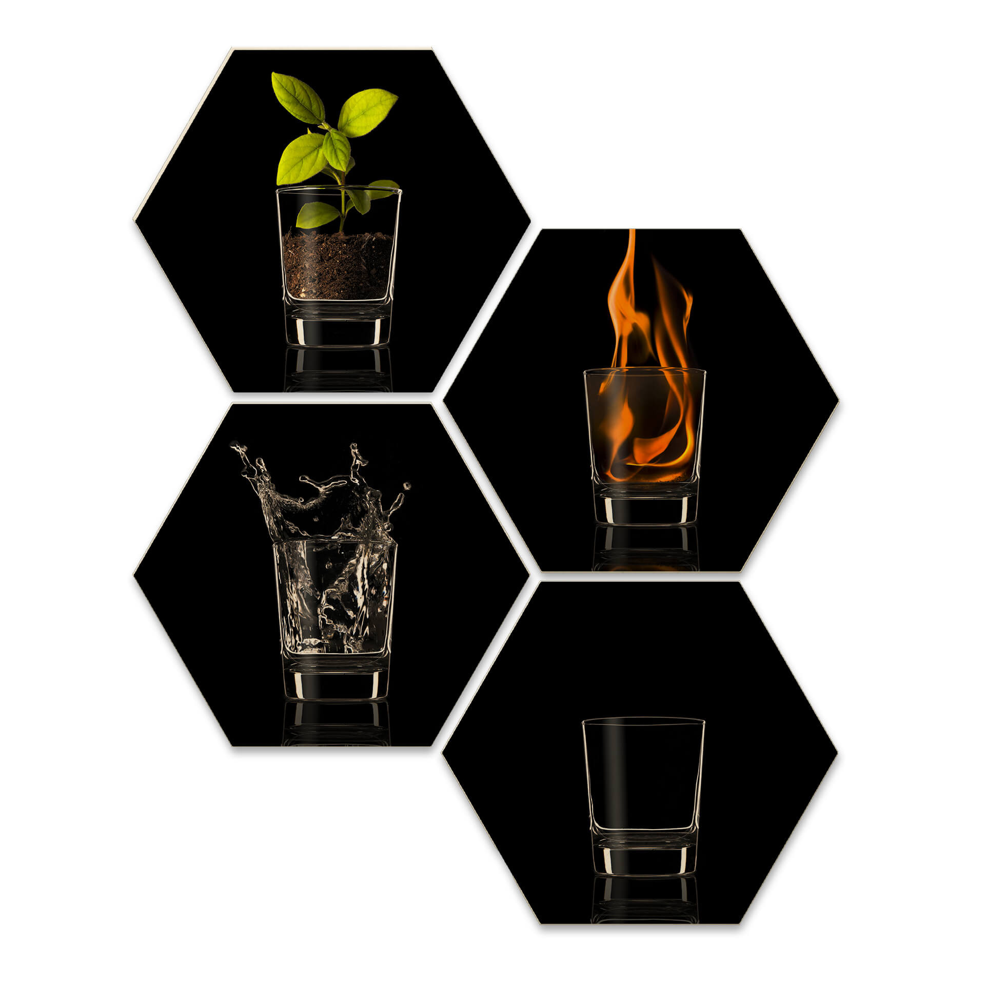Hexagon hout - Frutos Vargas - Vier Elementen