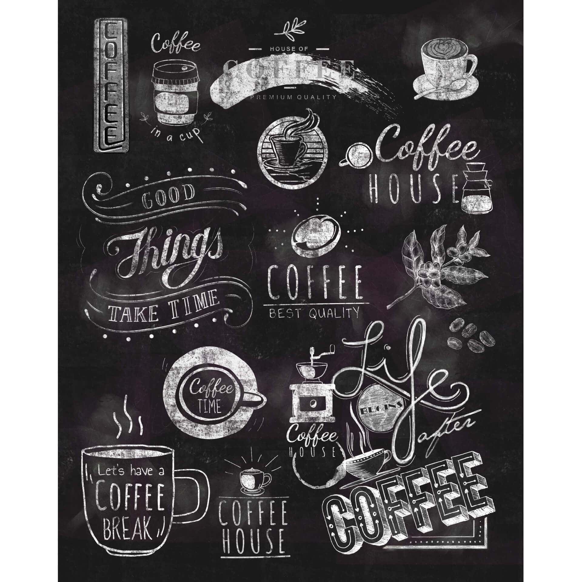 Fotobehang World of Coffee