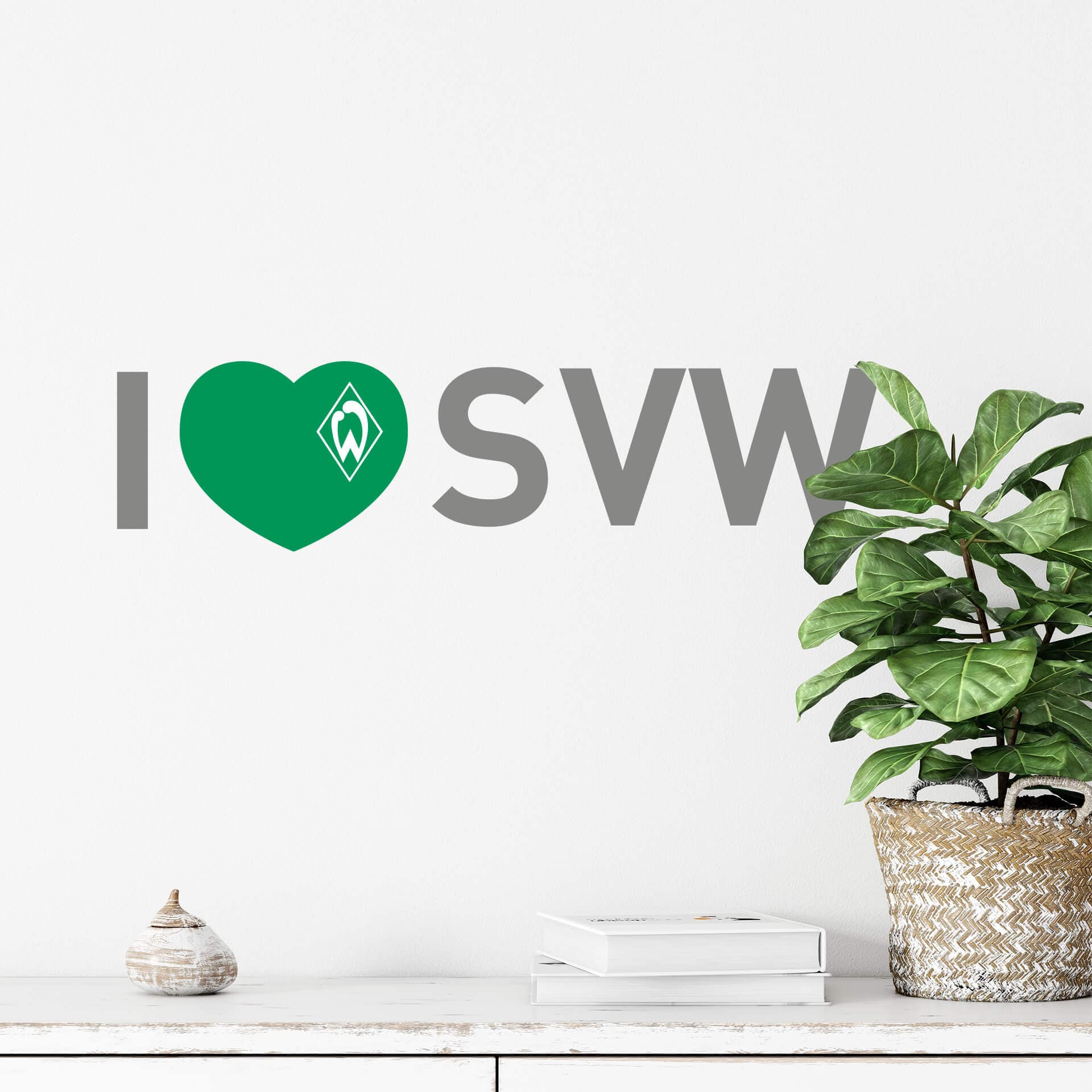 Wandtattoo Werder Bremen I Love SVW