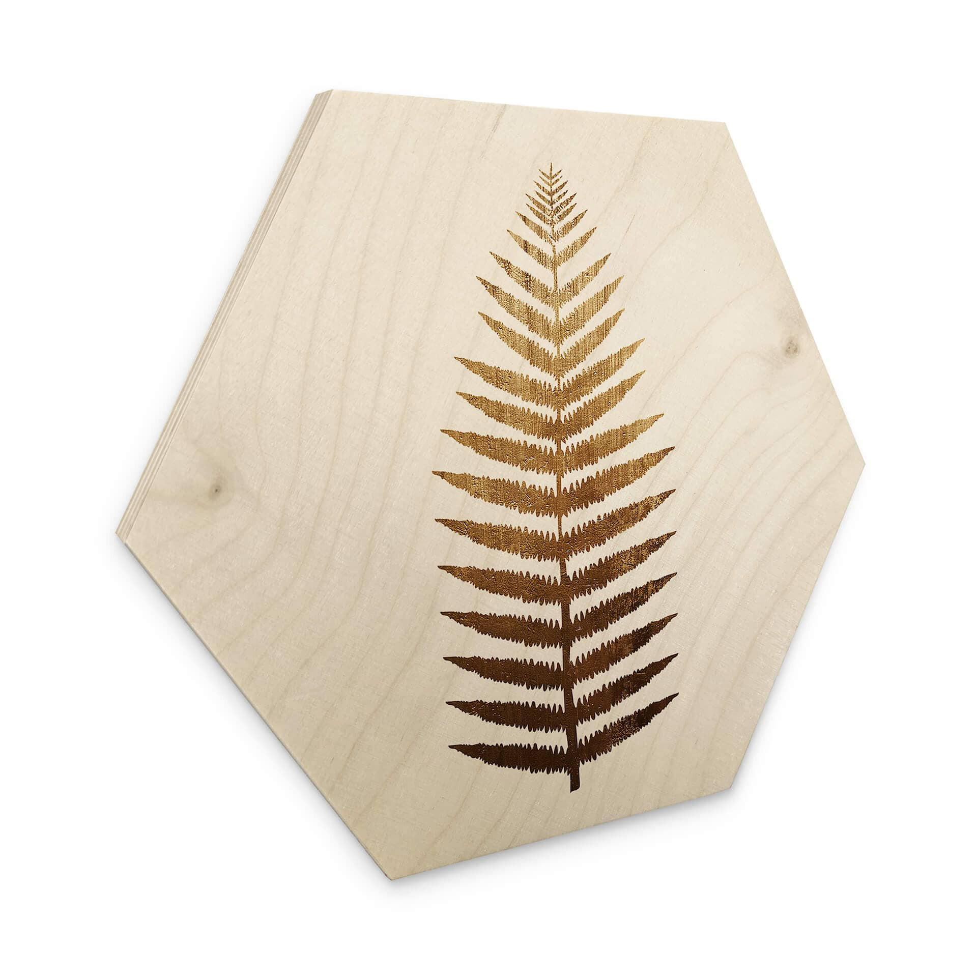 Sekskantet træ Kubistika - Golden Fern