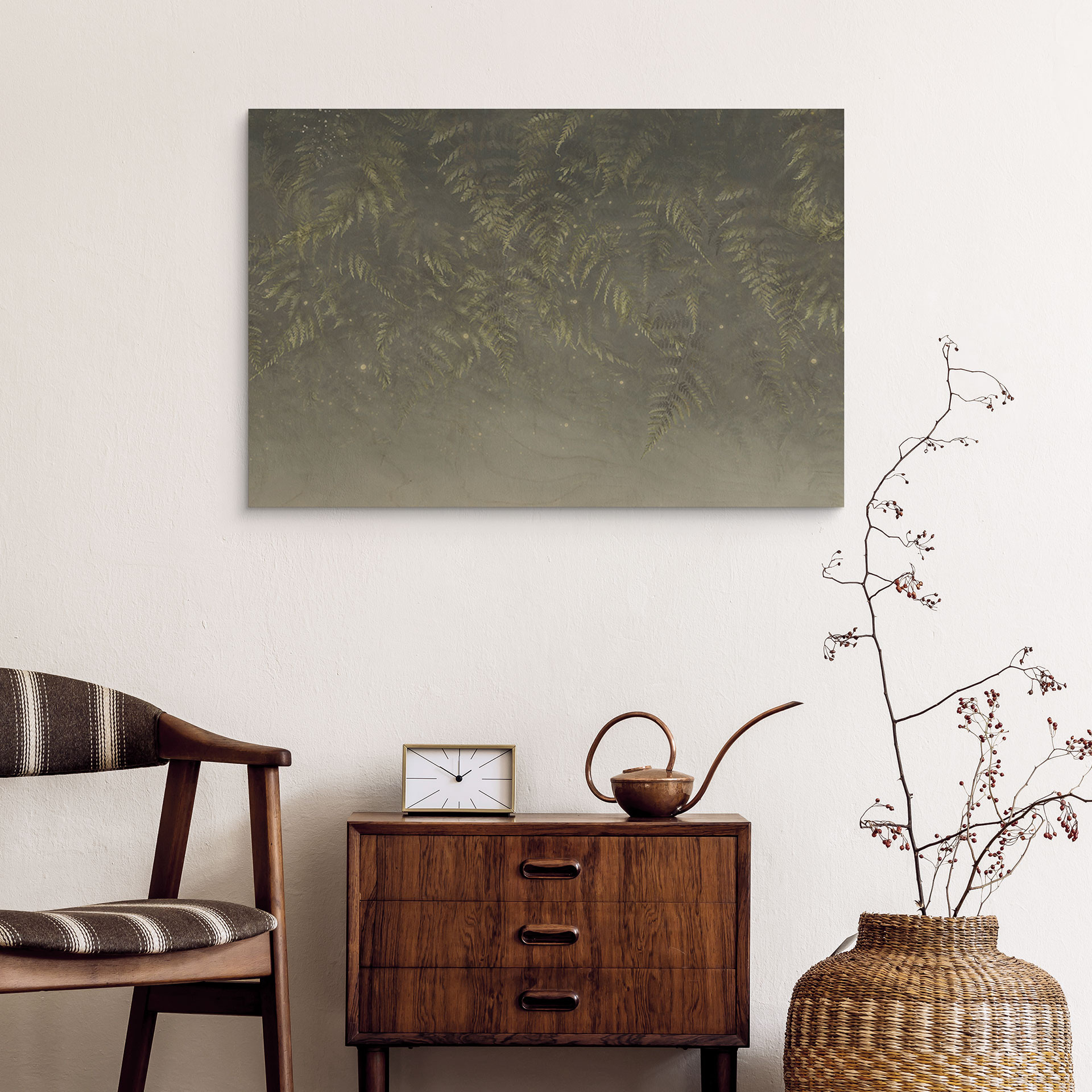 Houten Wanddecoratie varen in het nevelwoud in groen - Ms Tiff