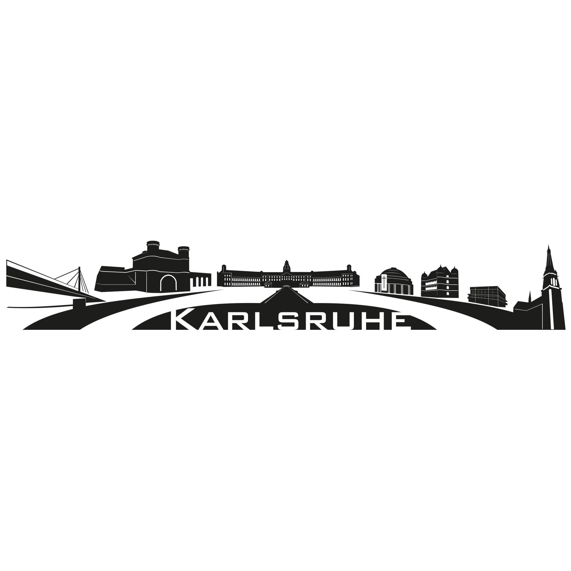 Sticker mural Skyline de Karlsruhe 2