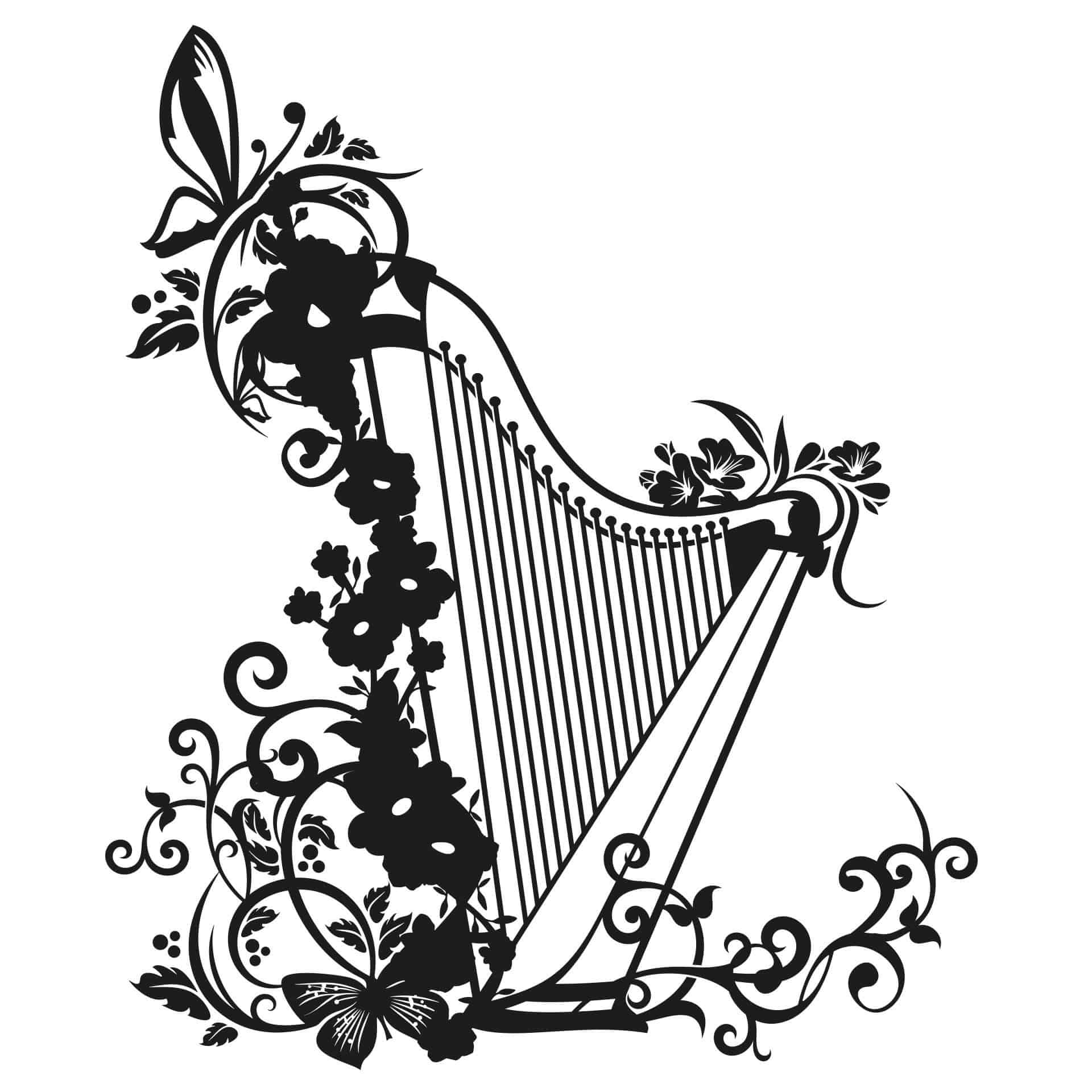 Wallsticker Harpe