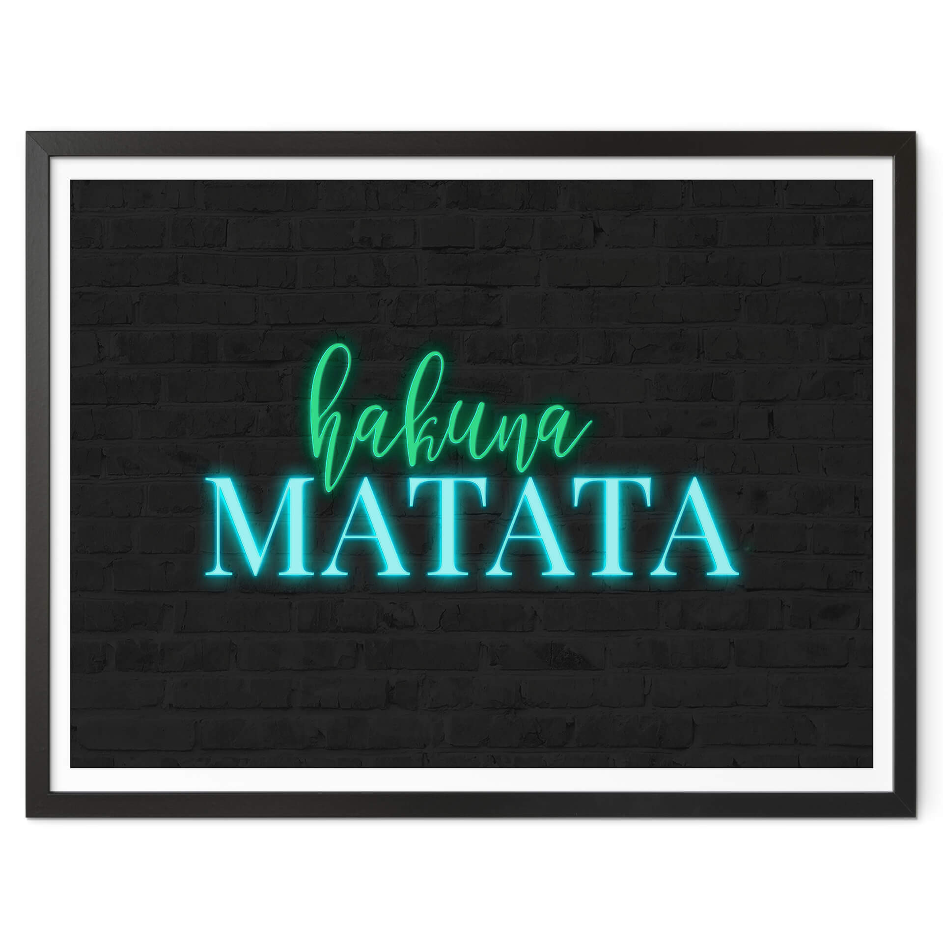 Plakat Hakuna Matata - Neonowe światło