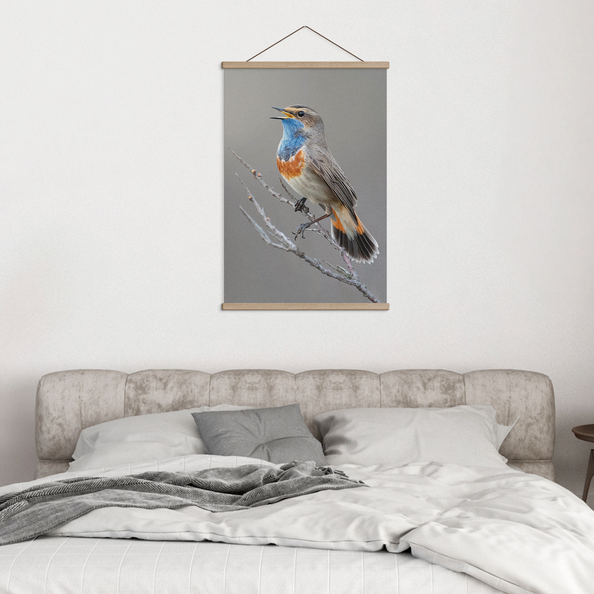 Obraz tkaniny śpiewający bluethroat - van Duijn