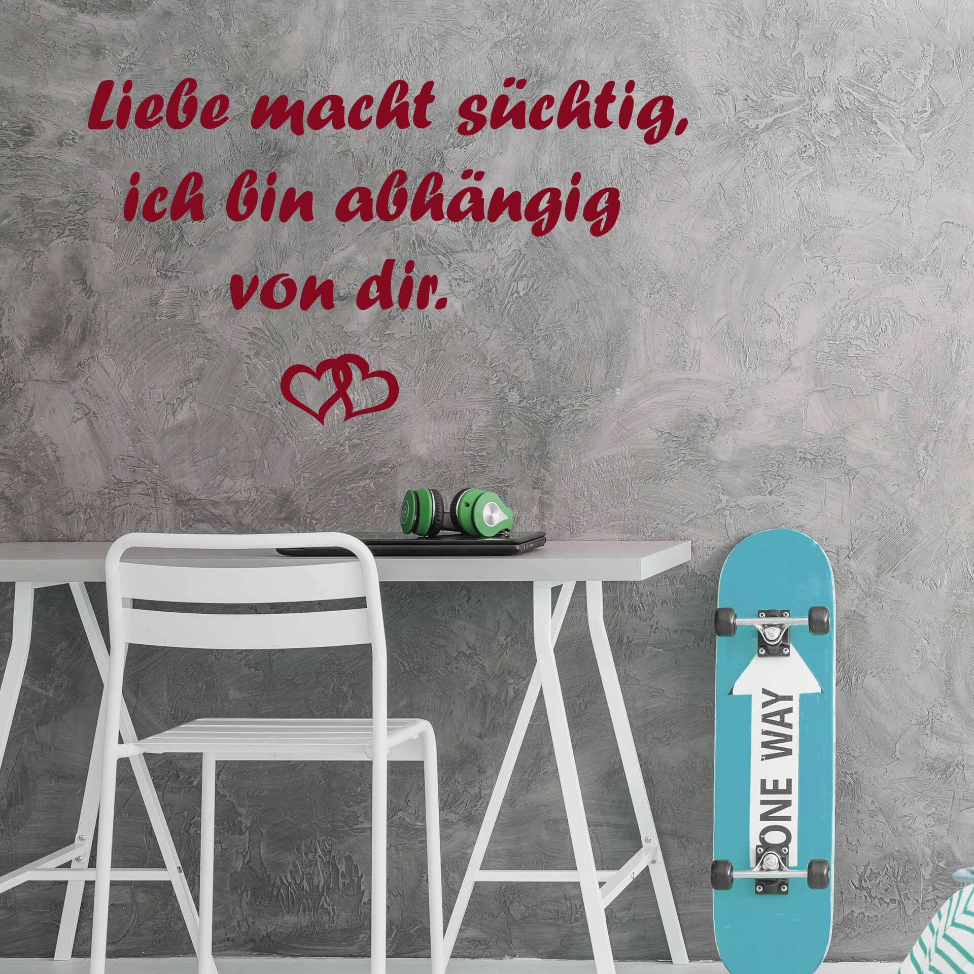 Wandtattoo Liebe macht süchtig...