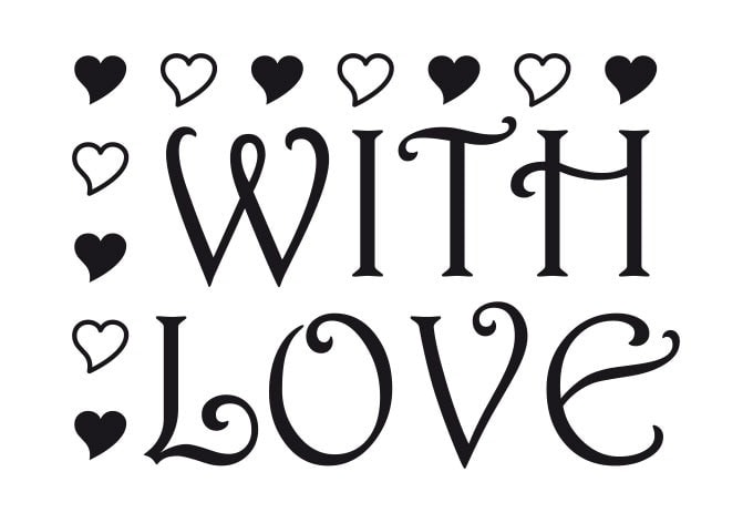 With Love wallsticker