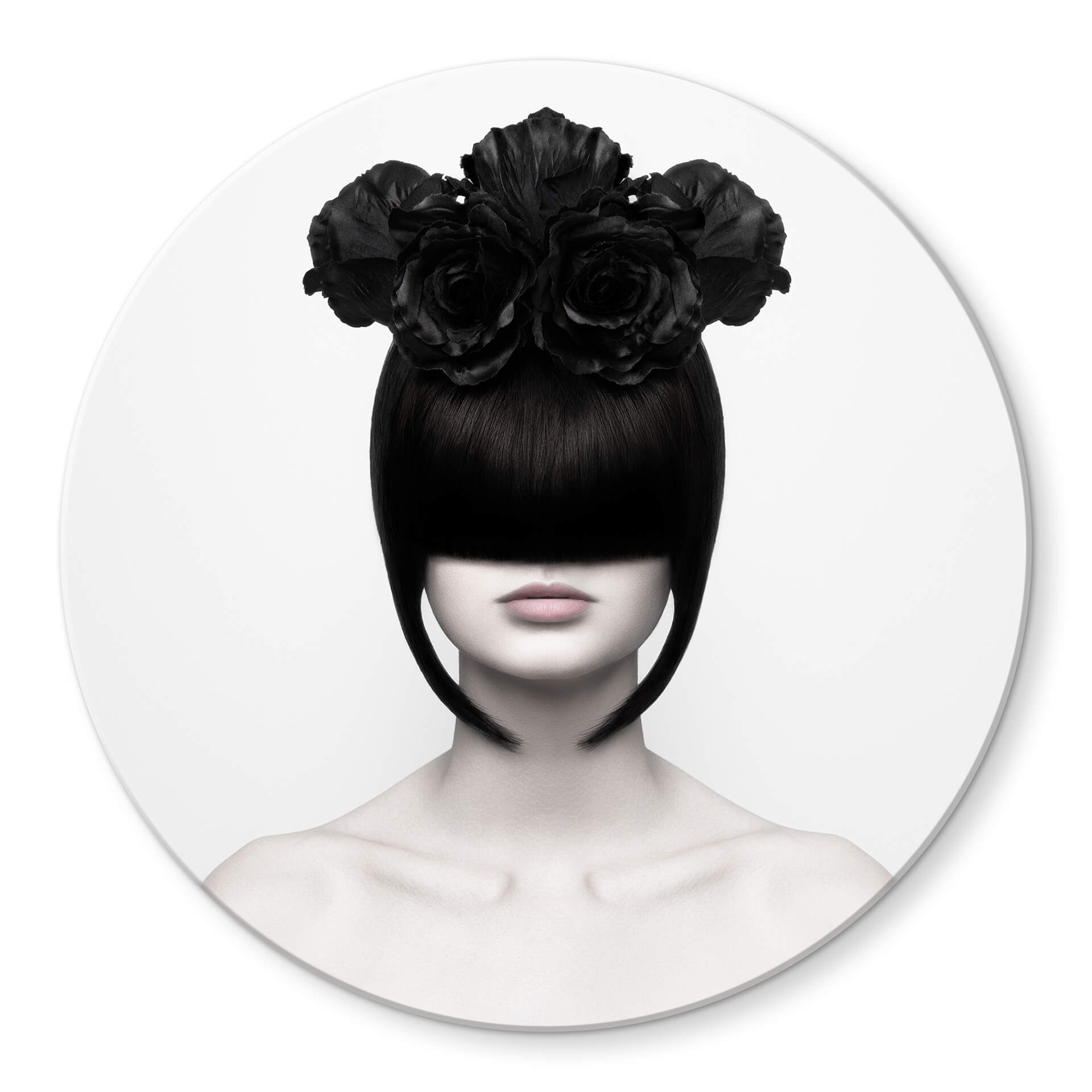 Glasschilderij Nemcekova - Black Widow - rond