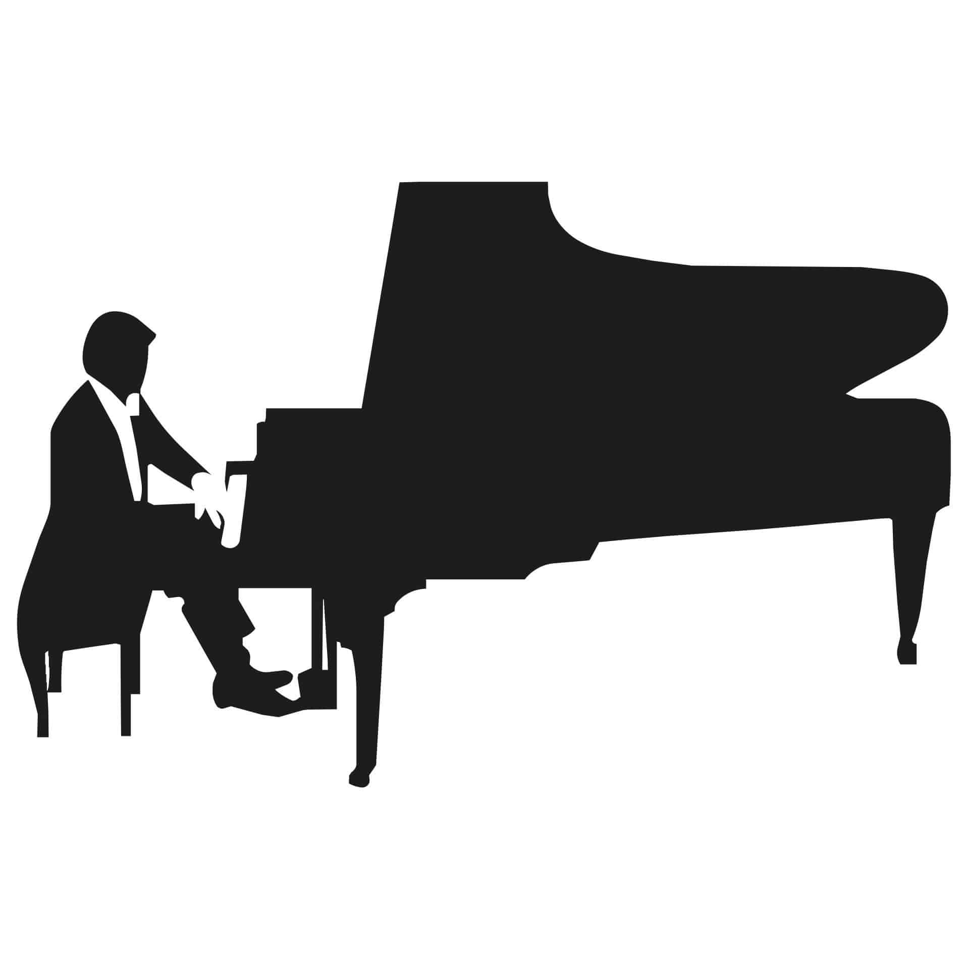 Wallsticker Piano manden