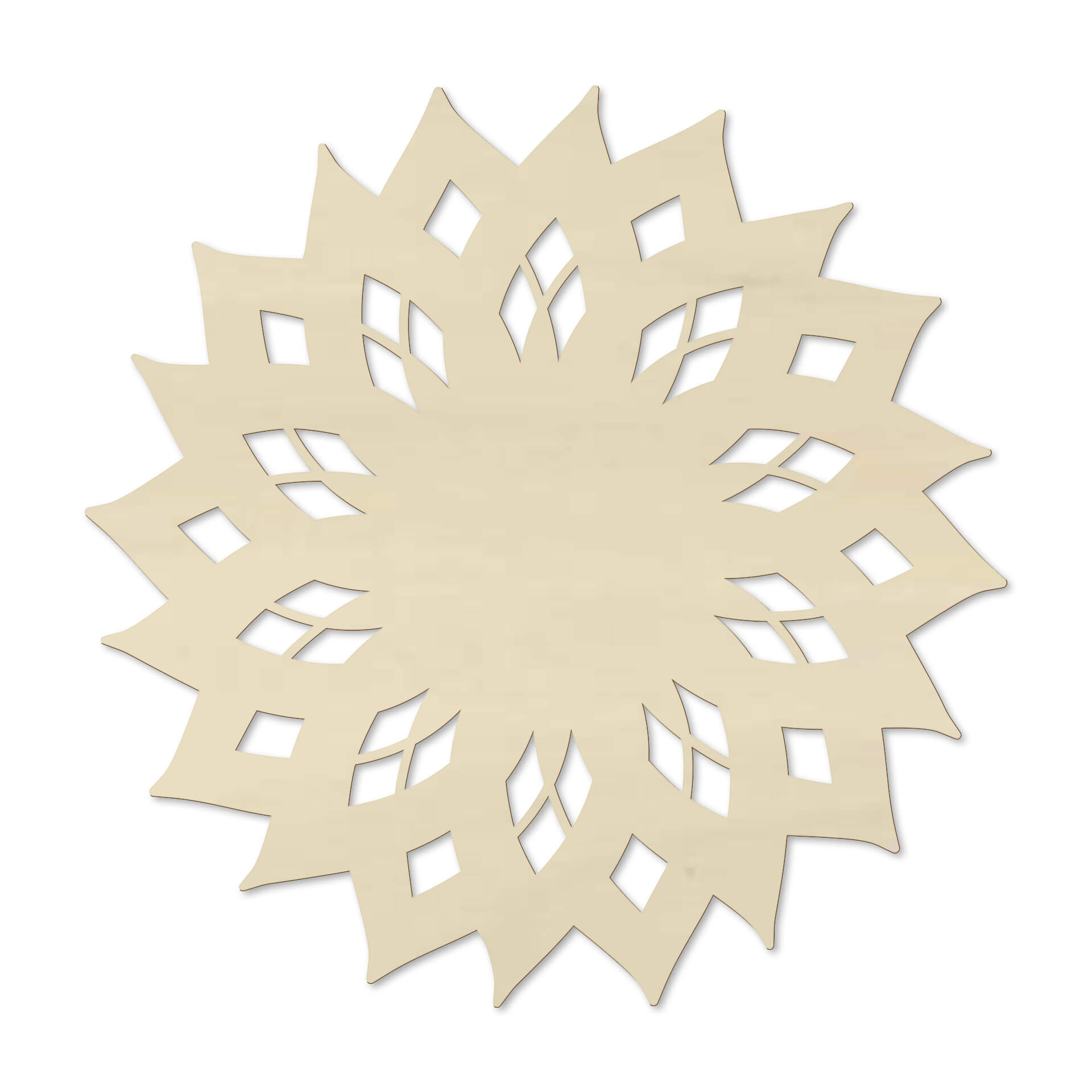Sztuka z drewna topoli - Mandala Sun 02