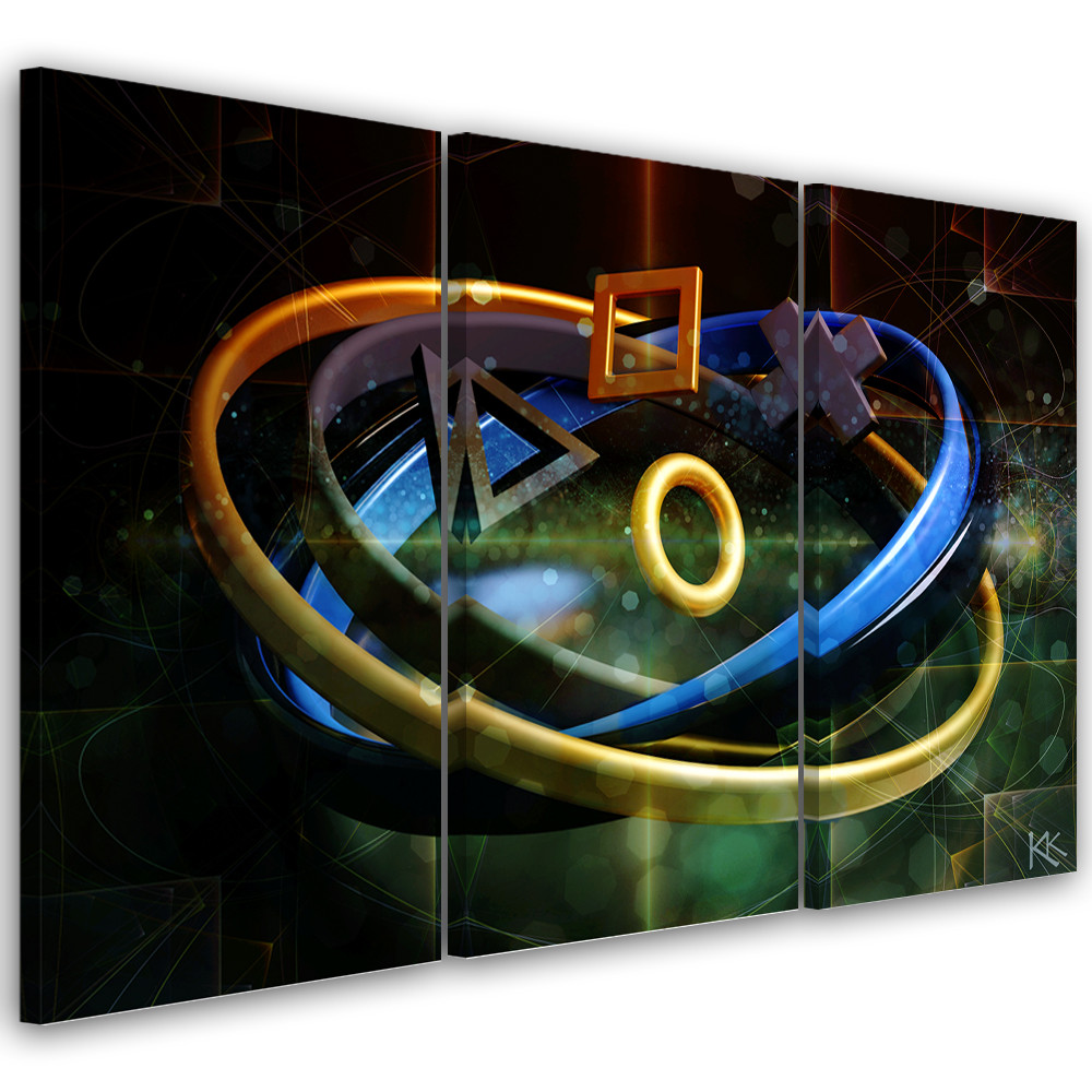 Canvas print 3 dele, knapper til controlleren
