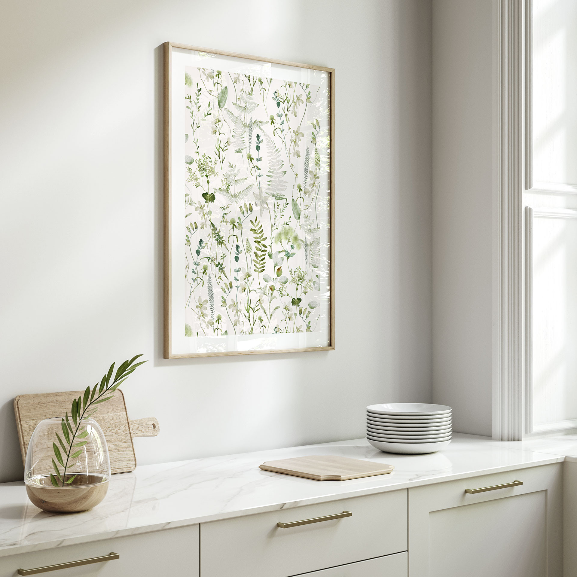 Plakat z ziołami i polnymi kwiatami - UN Designs