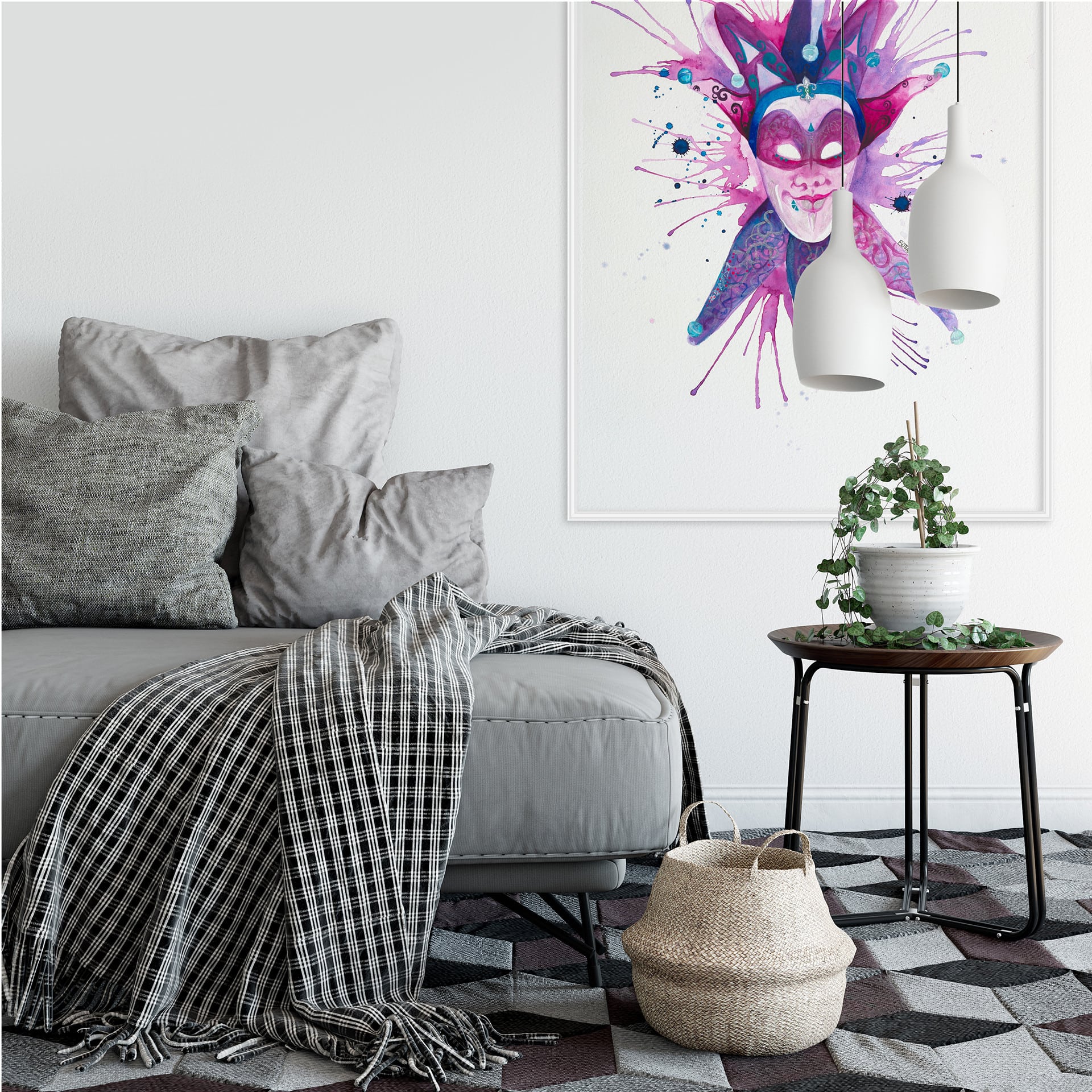 Wallprint Buttafly - Mardi Gras Mask