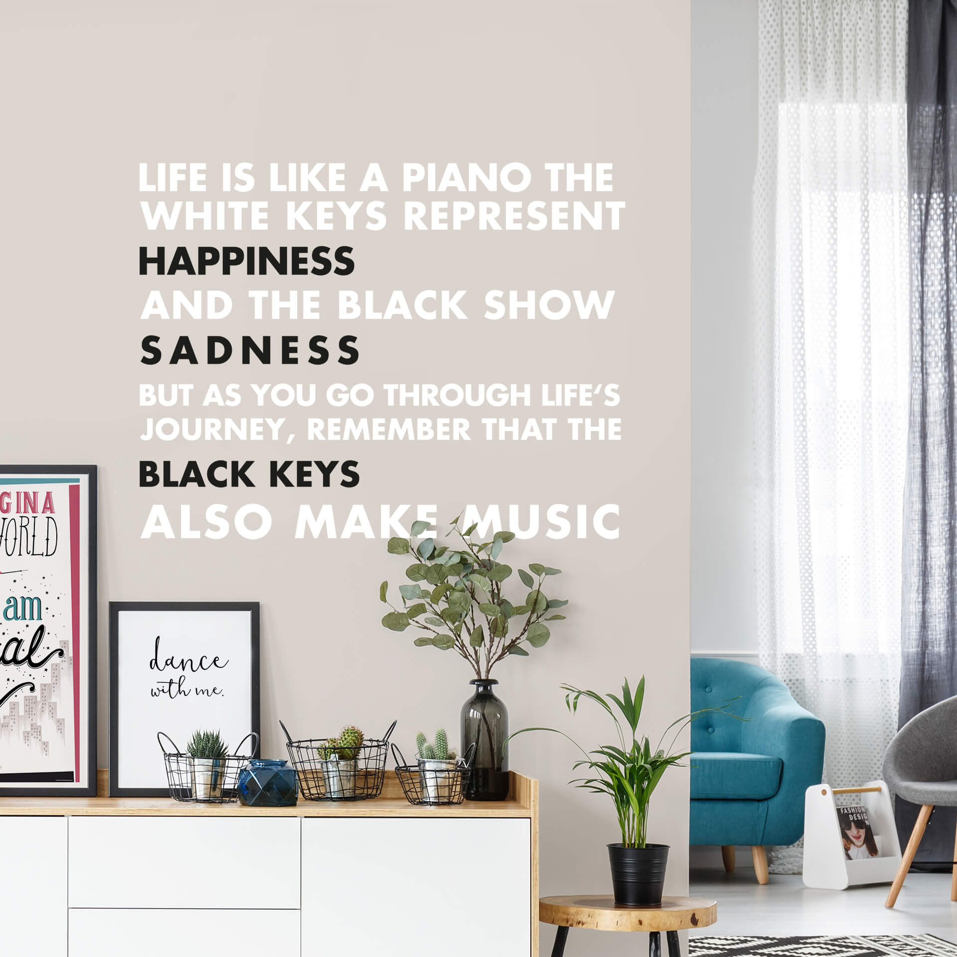 Wallsticker -  Life is like a piano...