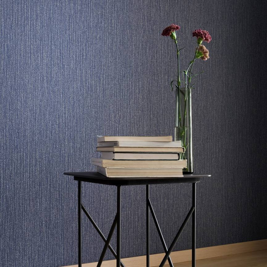 behang SCHÖNER-WOHNEN vliesbehang, structuurbehang blauw