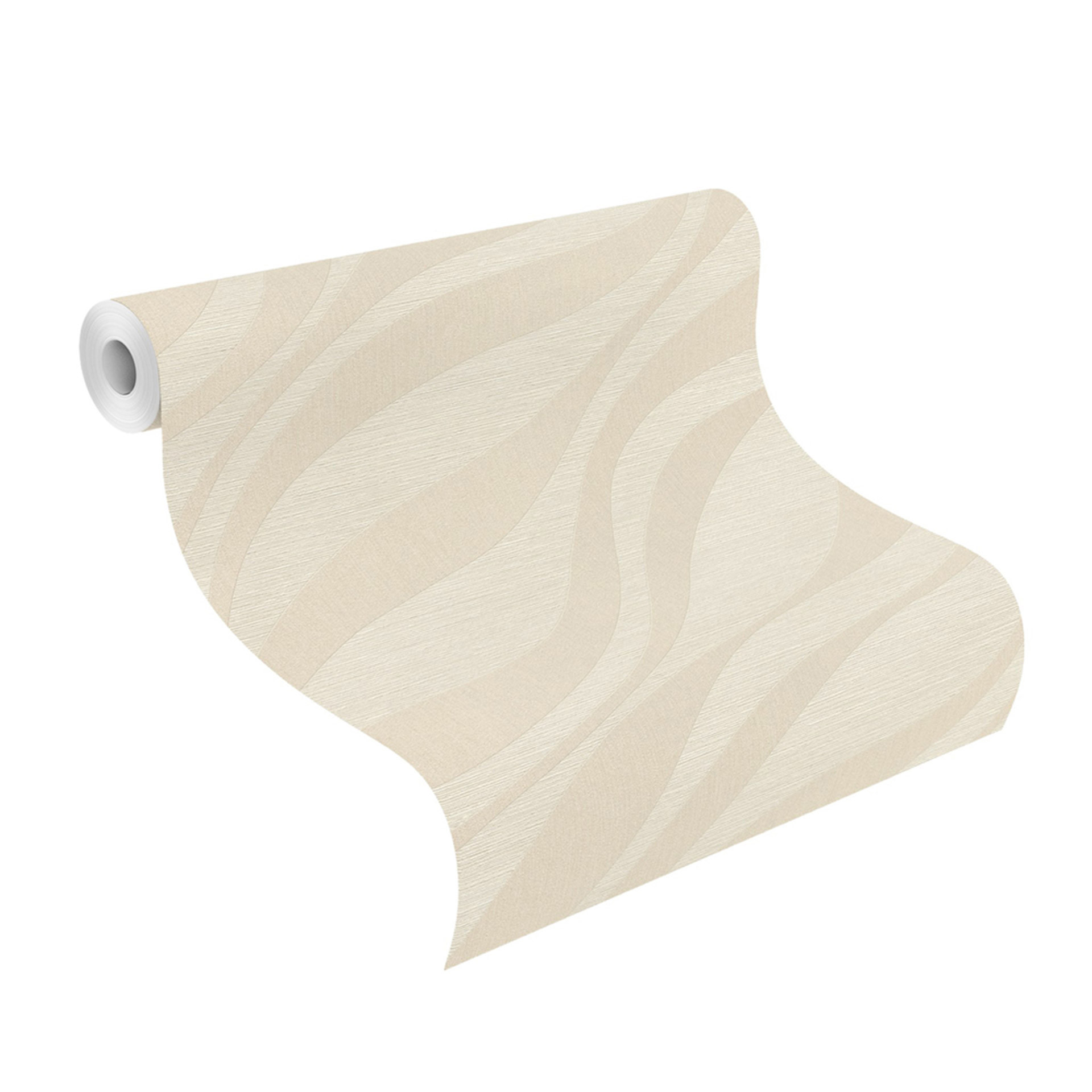 Golvend vliesbehang Sky Lounge beige-champagne