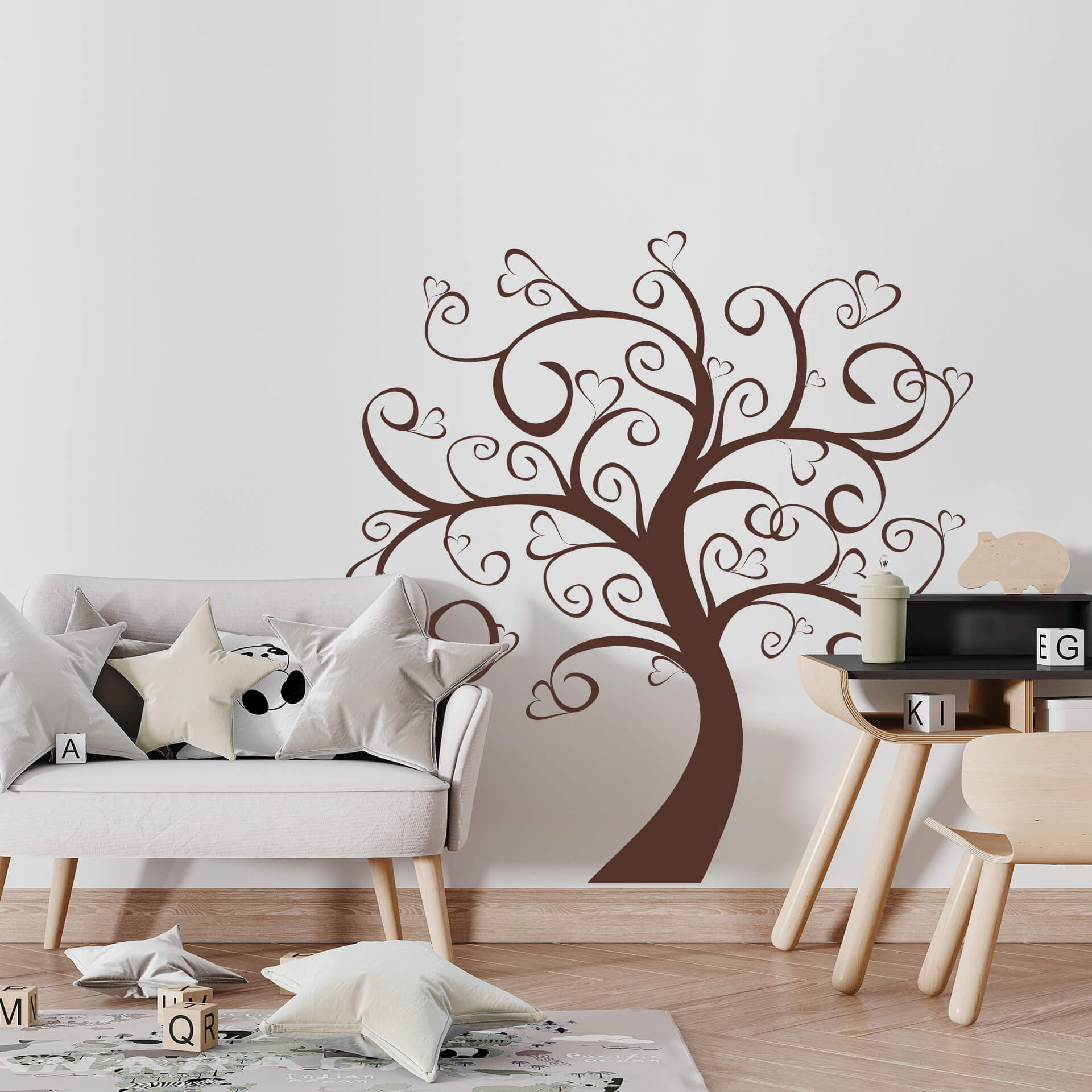 Wallsticker Hjerter Træ