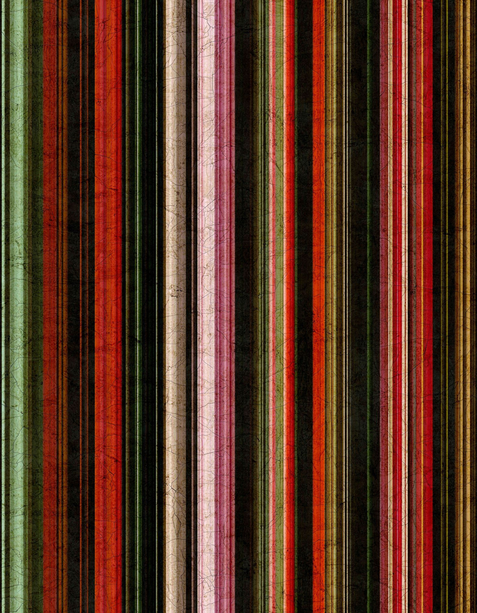 Papier peint photo rayures vintage rouge vert noir avec texture patinée 3,4 x 2,65 m