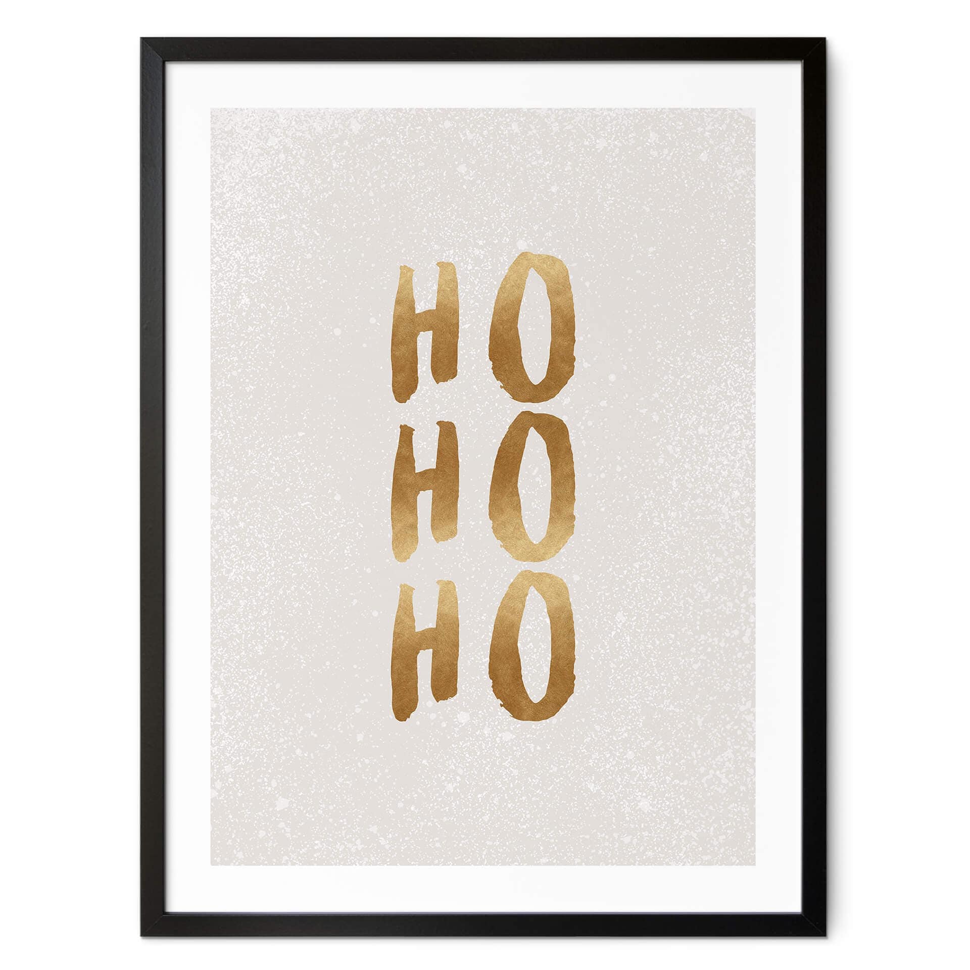 Poster Weihnachten - Ho Ho Ho in Gold - Orara Studio