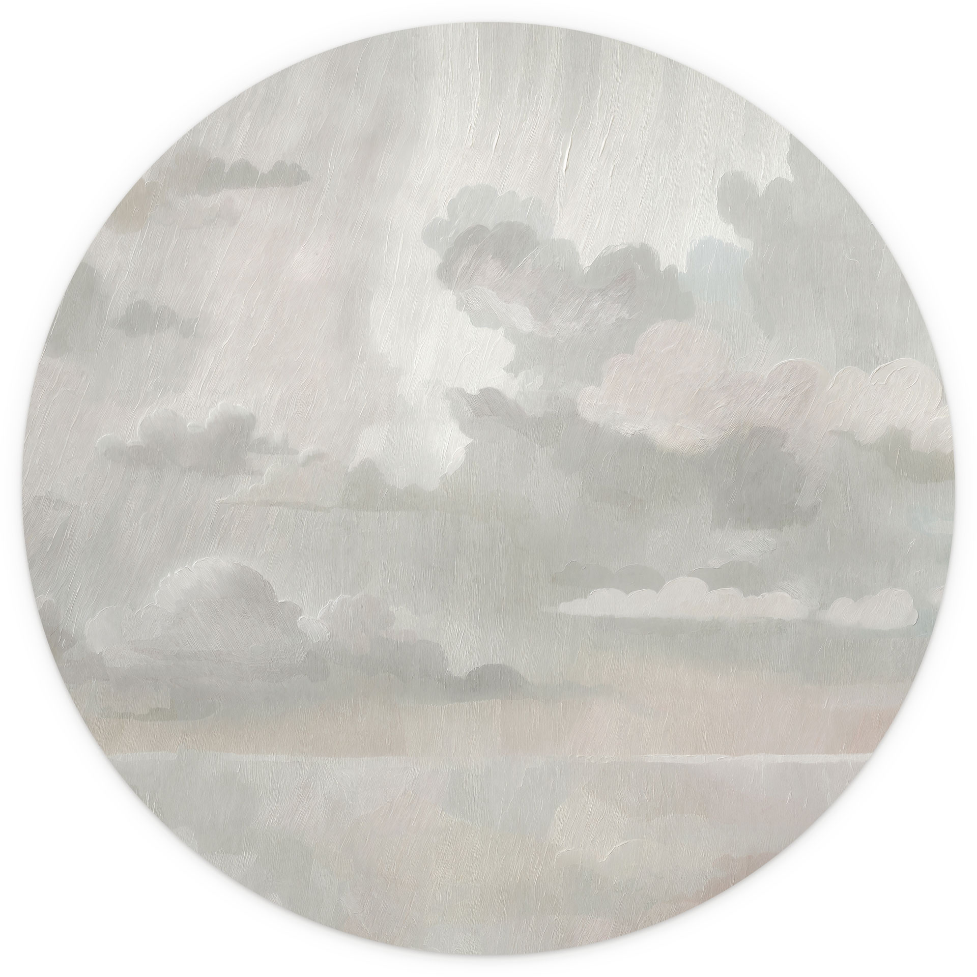 Papier Peint Photo Velvet Smoke - Nuages Abstraits - Sir Edward x Grigory Gladarev - Rond