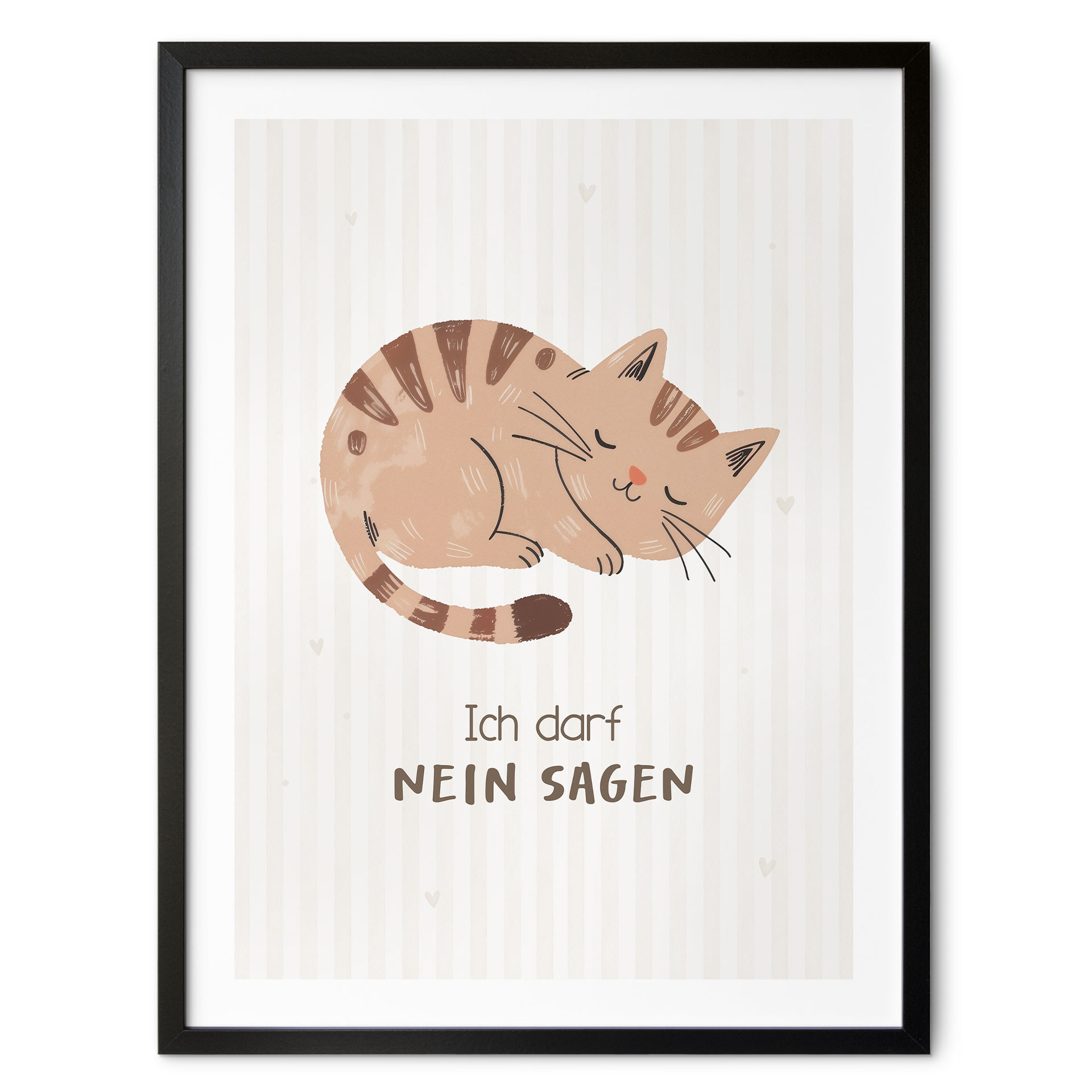 Kinder-Poster 'Ich darf nein sagen' mit Katze