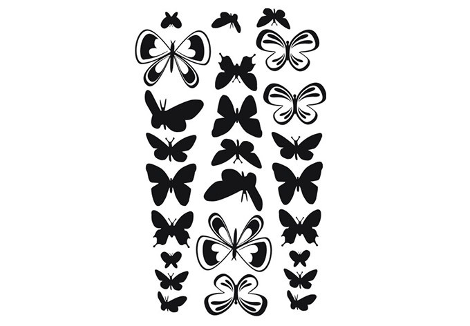 Wallsticker Sværm af sommerfugle