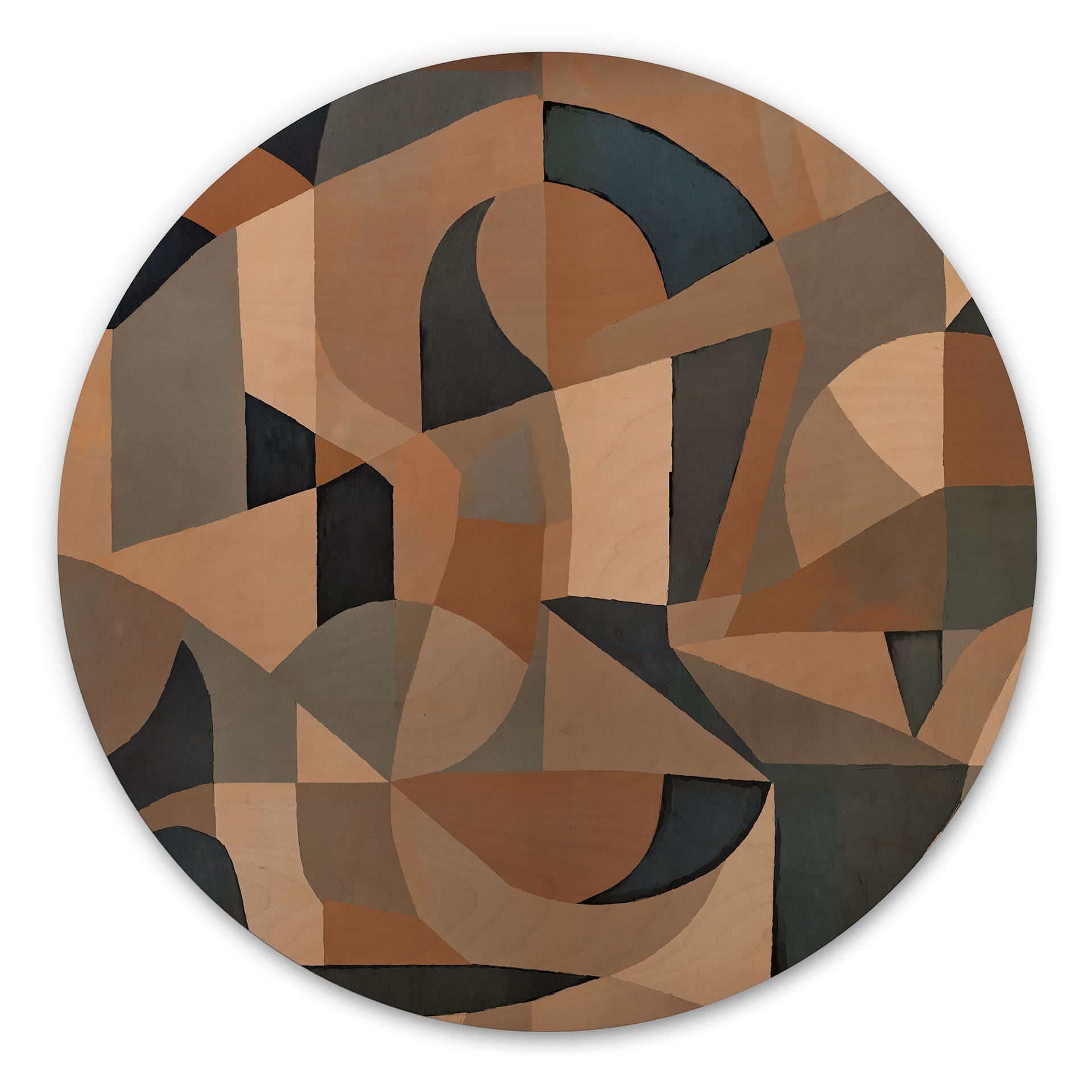 Trätavla Silent Arch - Geometriska Bågar - Sir Edward x Grigory Gladarev - Rund