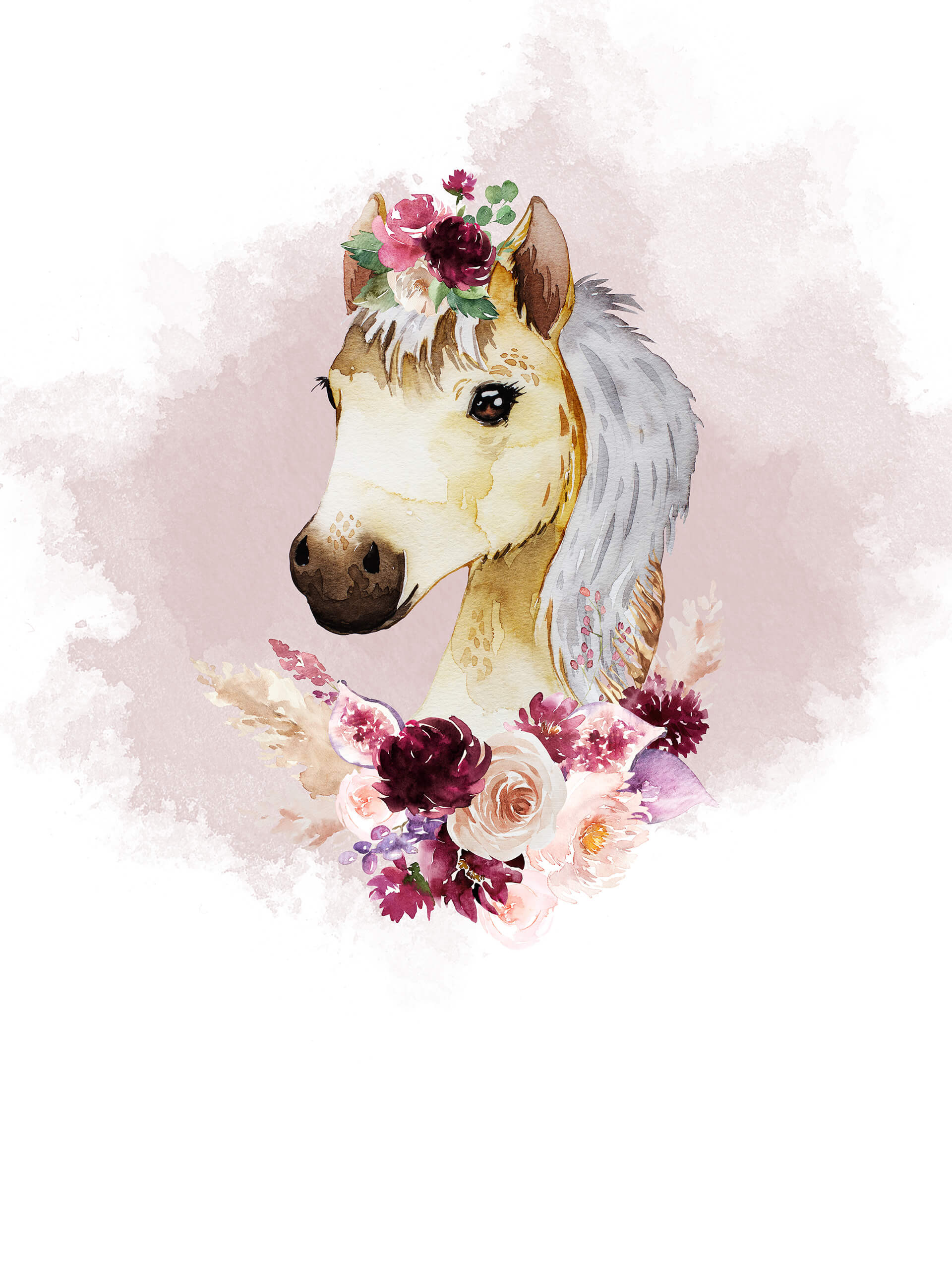 Poster Poney + Texte à personnaliser