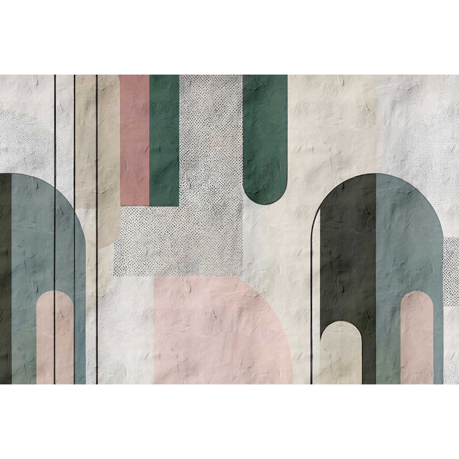 Modern abstract behang in zachte tinten - stijlvol vliesbehang