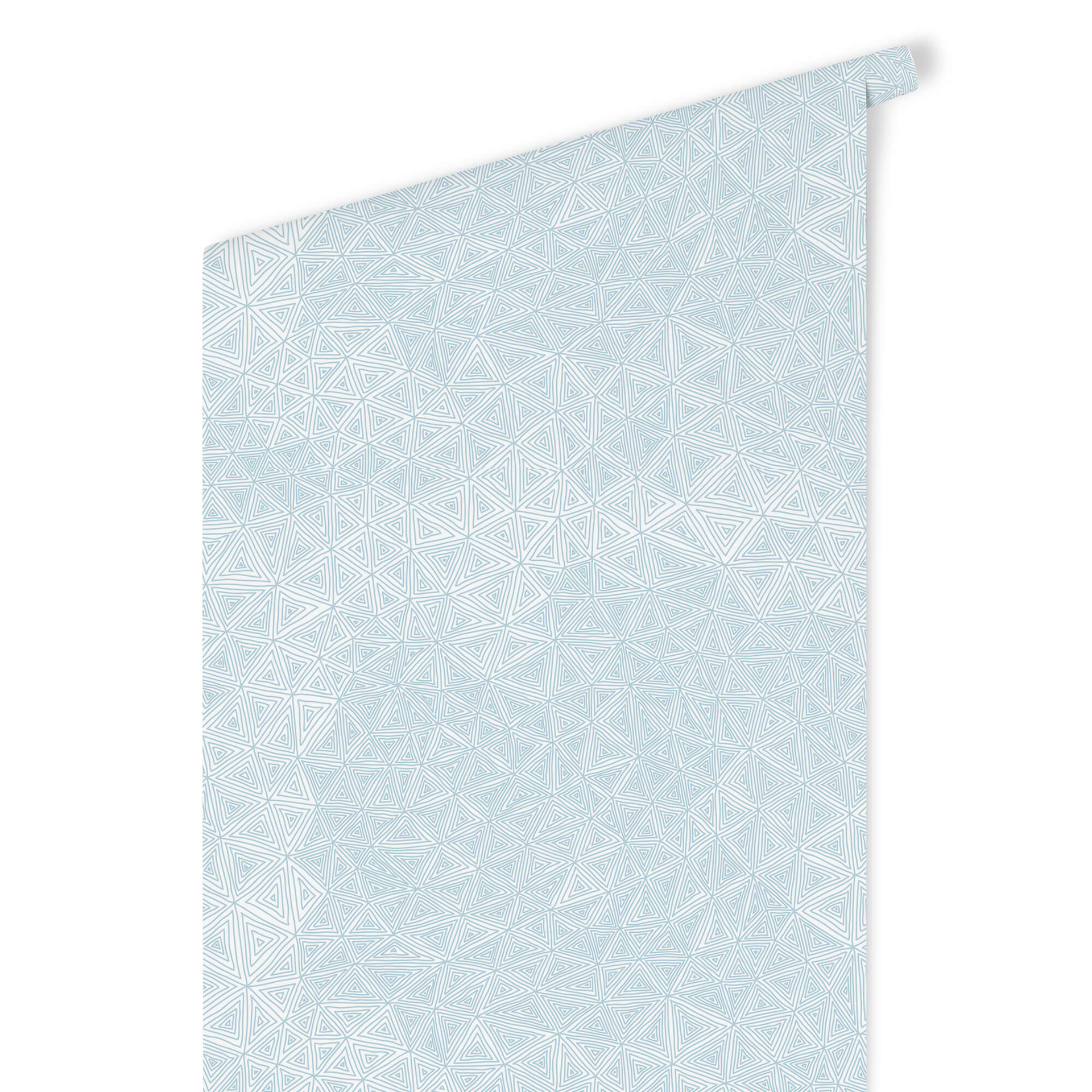 Patroonbehang – Abstracte Driehoeken – blauw